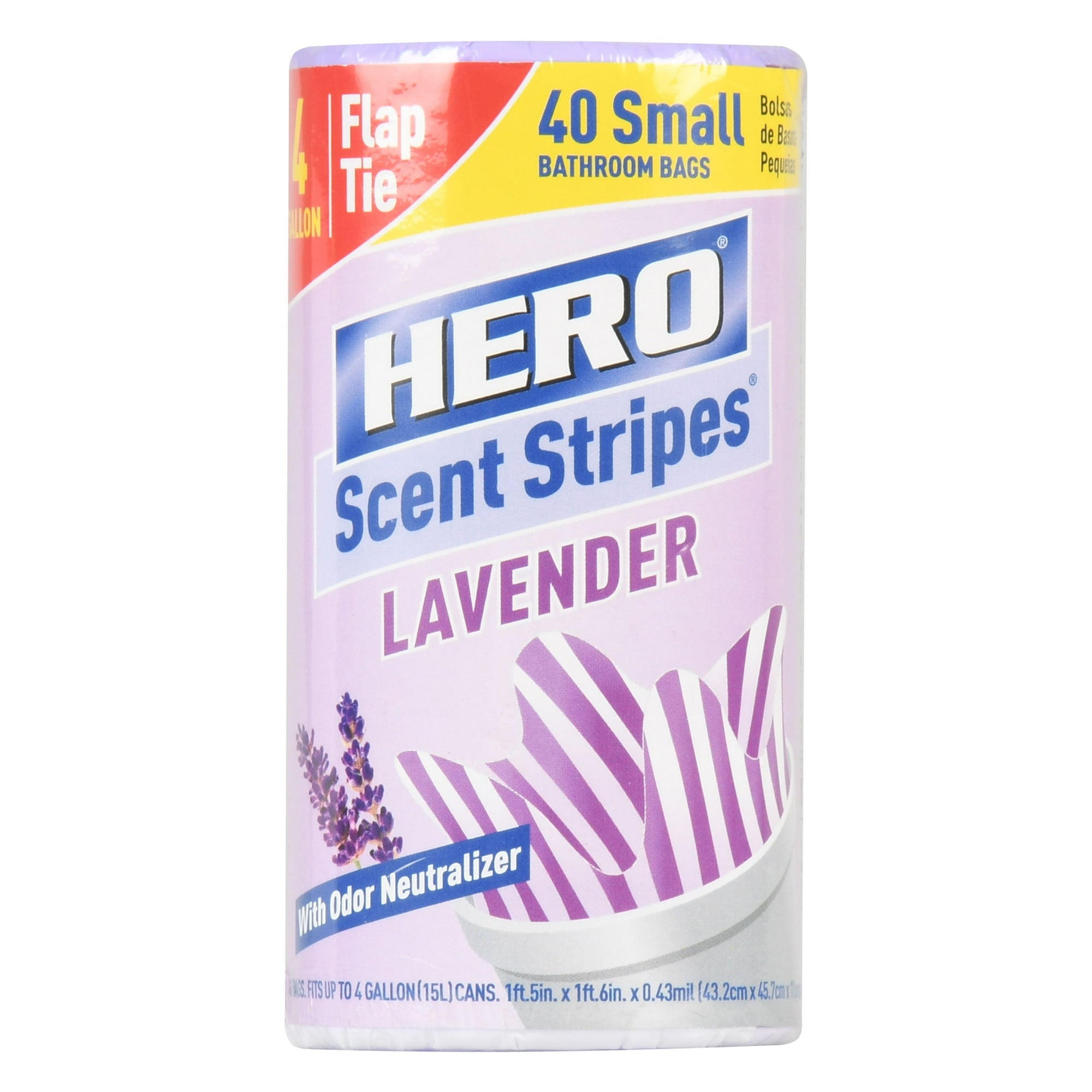 Hero Small Trash Bags Lavender Scent