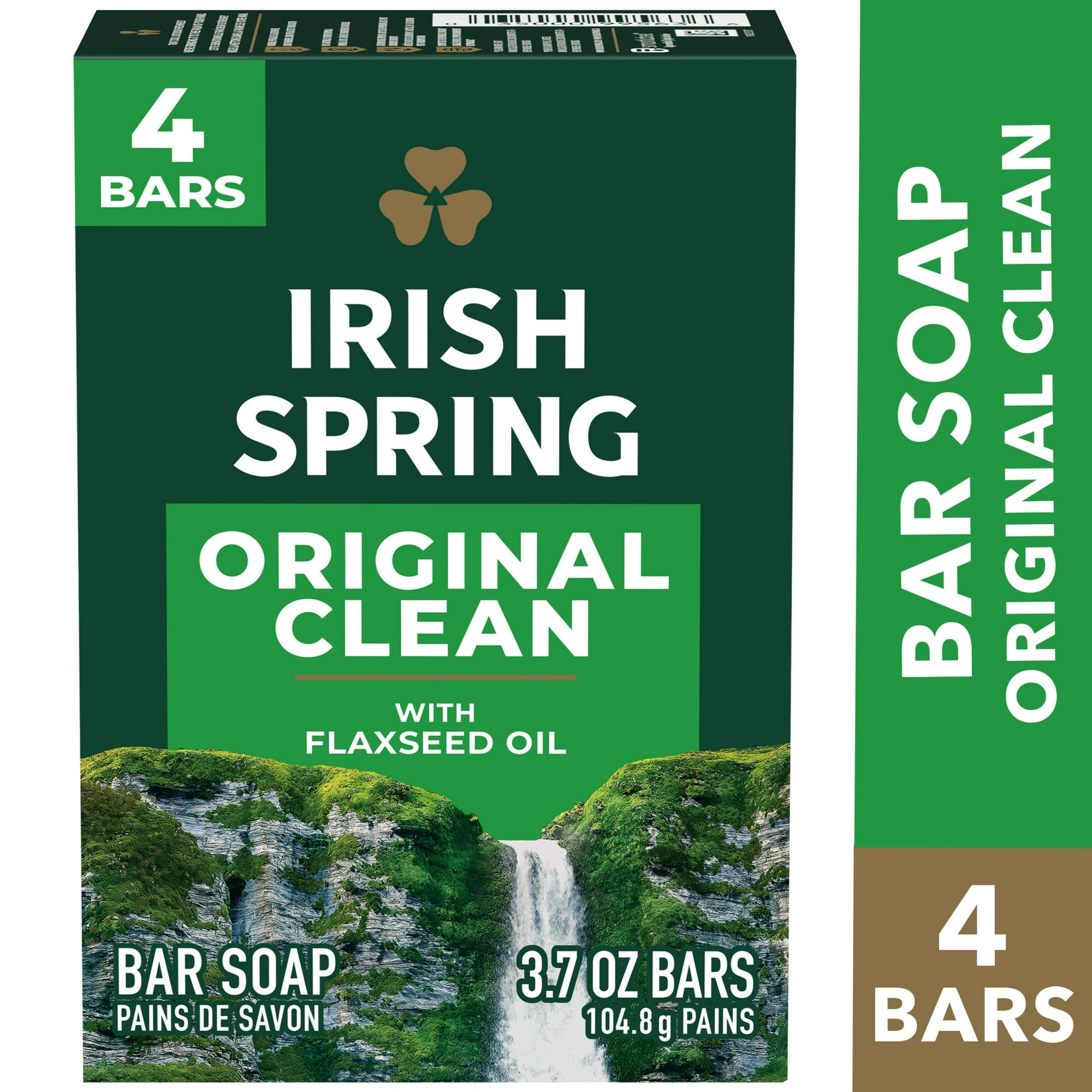 Irish Spring Bar Soap for Men,4 Pack, 3.7 Oz 