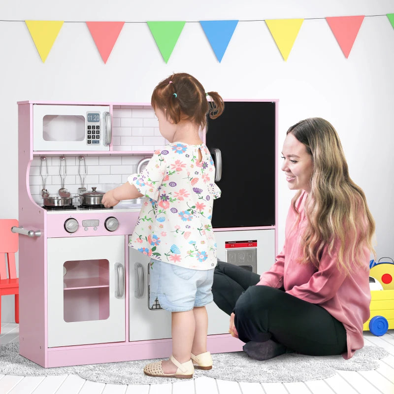 Pink Pretend Play Kitchen for Kids 