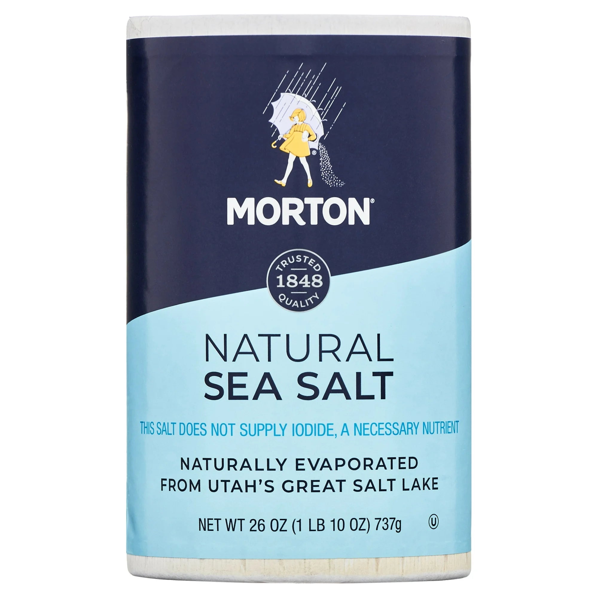 Morton Natural Sea Salt - 26 oz