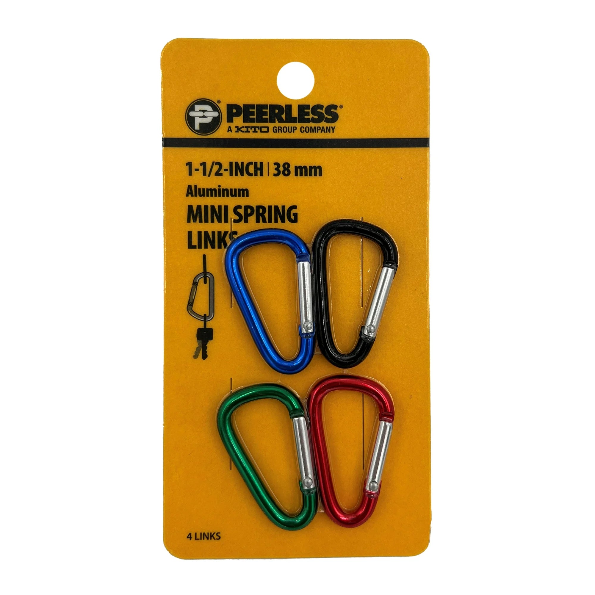 Multicolor Aluminum Mini Spring Links, 4 Pack, Peerless Chain Company