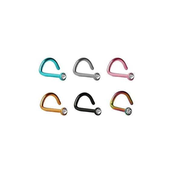 No Boundaries 6-Piece 20G Nose Stud Set for Women 