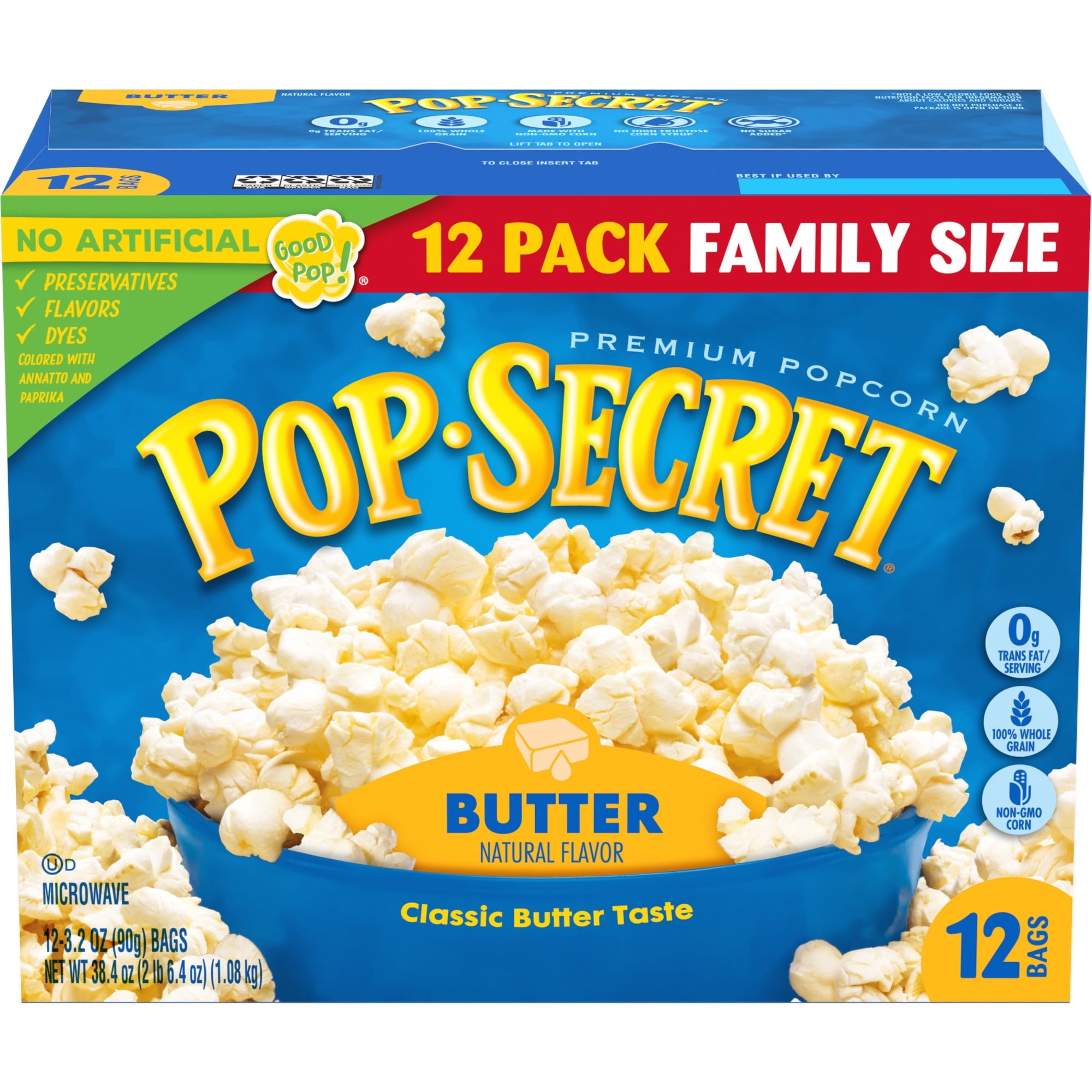  Pop Secret Butter Microwave Popcorn - 12 Ct 