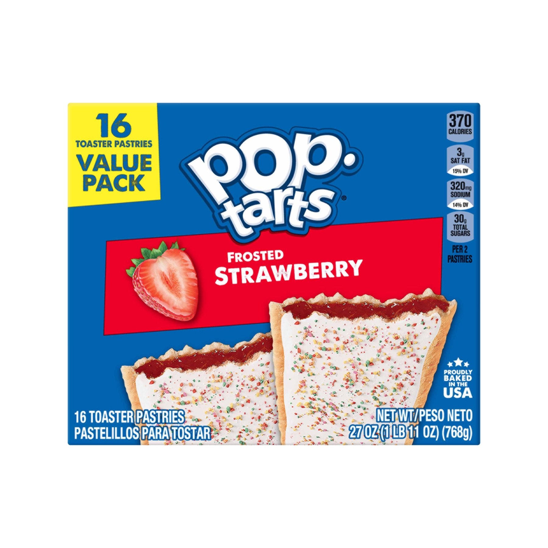 Pop-Tarts Frosted Strawberry Toaster Pastries 