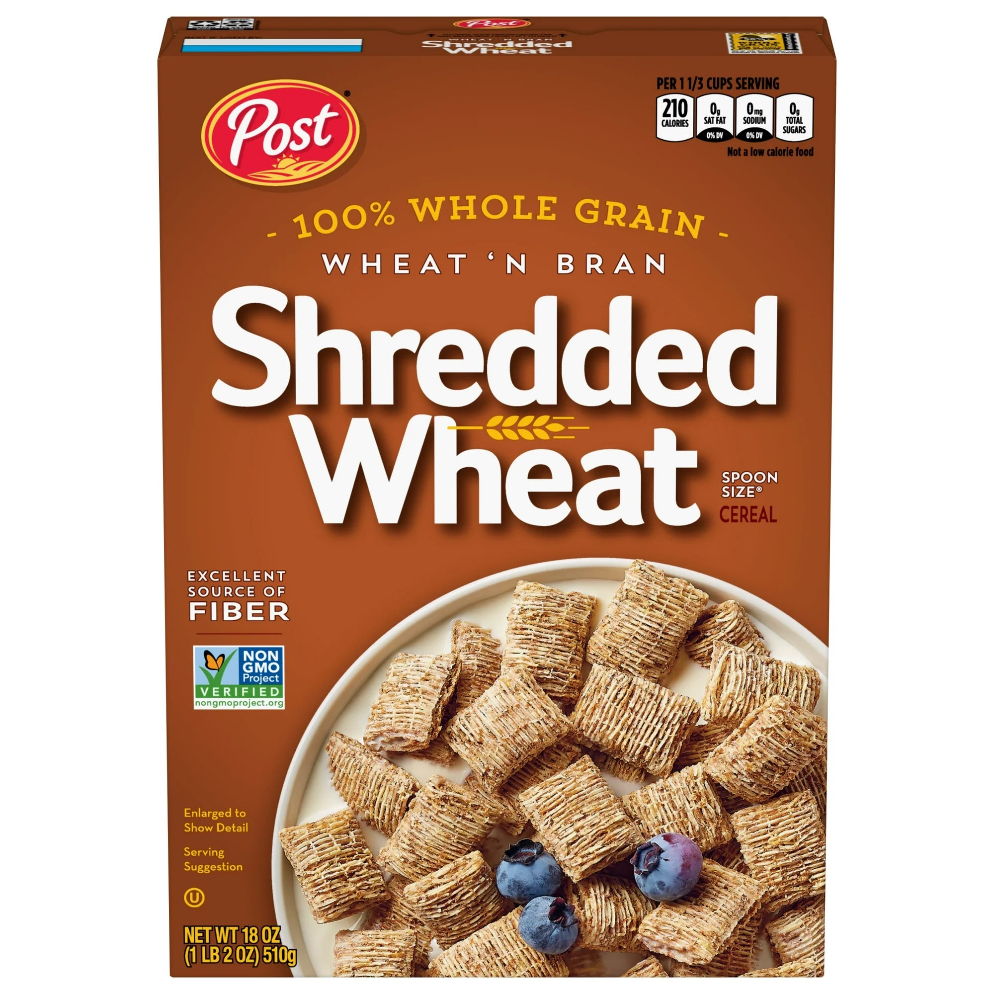 Post Wheat n Bran® Shredded Wheat Cereal ,High Fiber