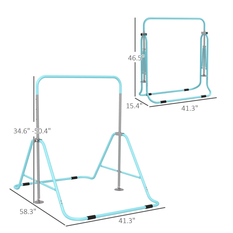 Folding Gymnastics Bar for Kids, Green