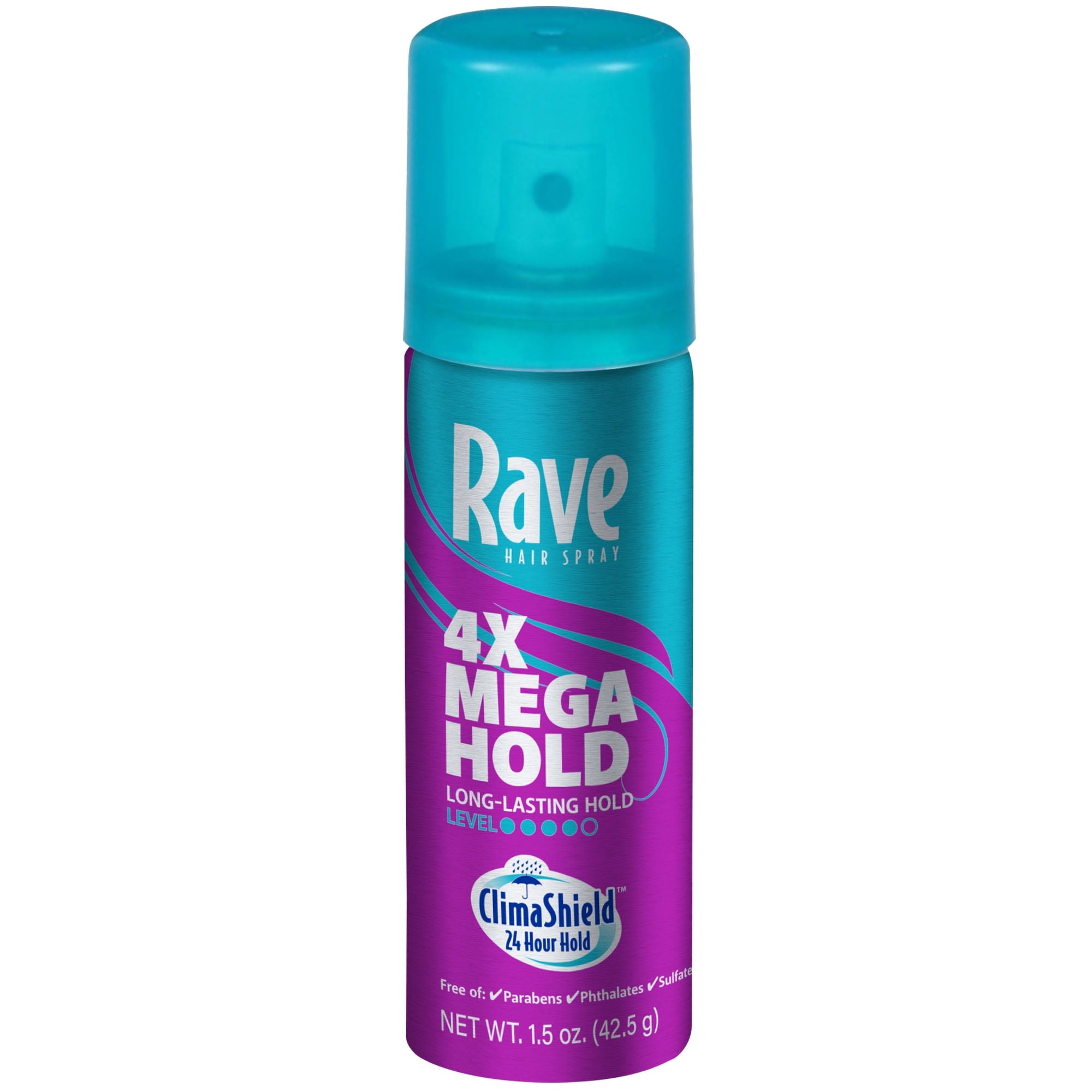 Rave 4X Mega Hold Hairspray Travel-Sized, All-Weather