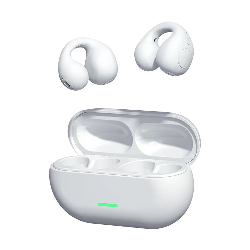 TWS Bluetooth 5.3 Wireless Bone Conduction Headphones T75: HD Call Sports Gaming Earphones