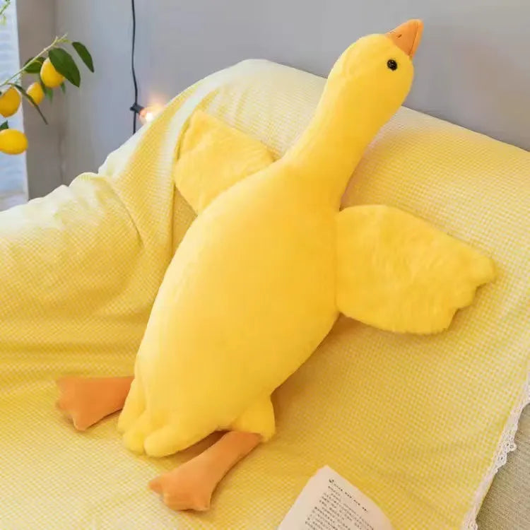Cute Big White Goose Plush Toy: Kawaii Duck Sleep Pillow