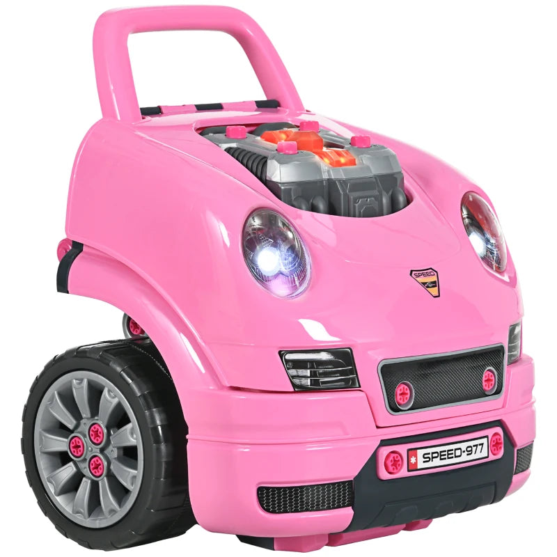 Pink Mechanic Truck Engine Toy Set