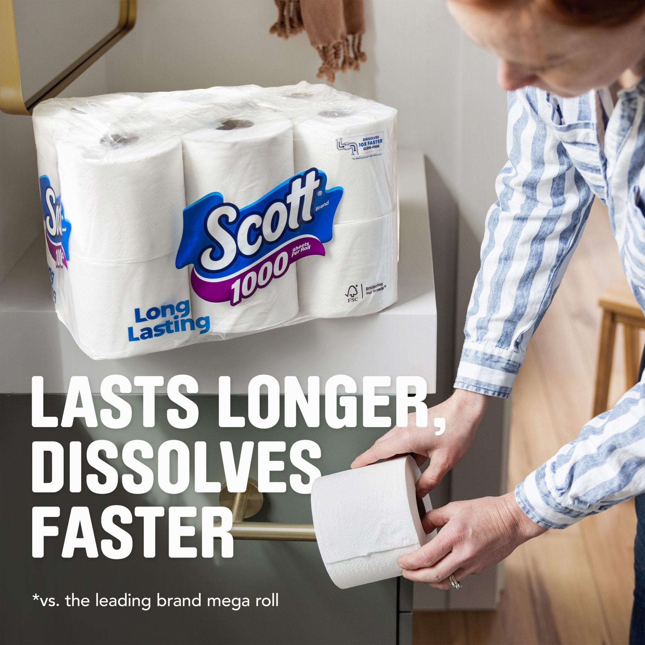 Scott Toilet Paper, 20 Rolls, 1,000 Sheets Per Roll