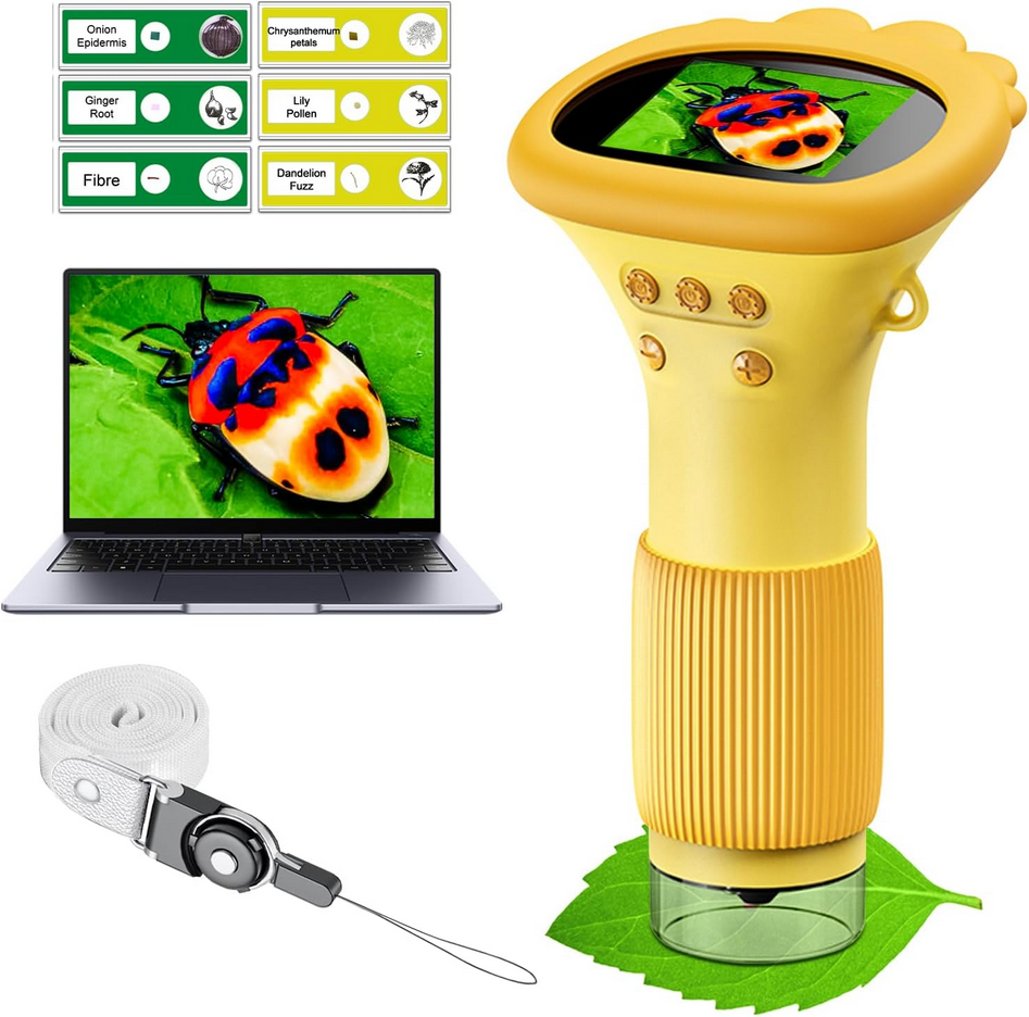 Kids Microscope Pocket Microscope - 1000X Portable Microscope for Kids