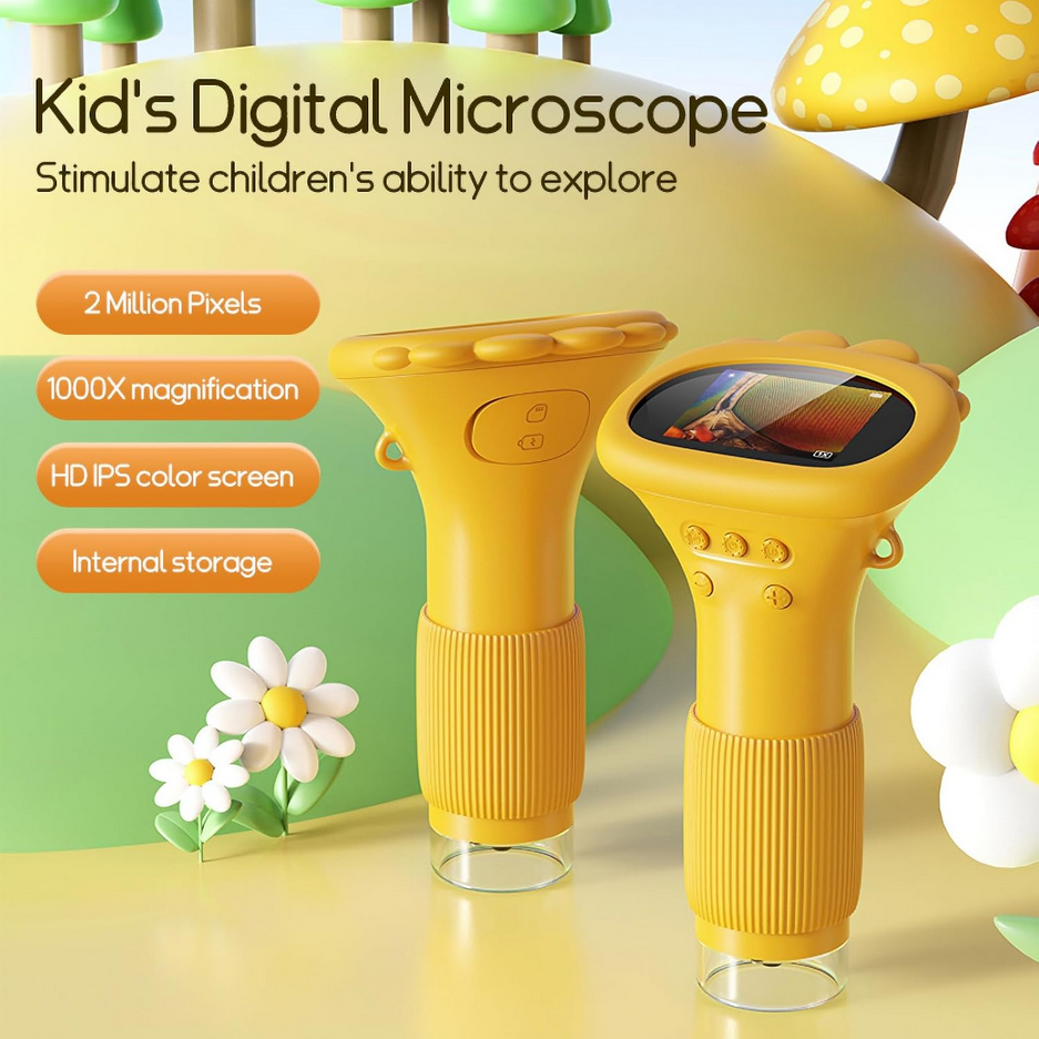 Kids Microscope Pocket Microscope - 1000X Portable Microscope for Kids