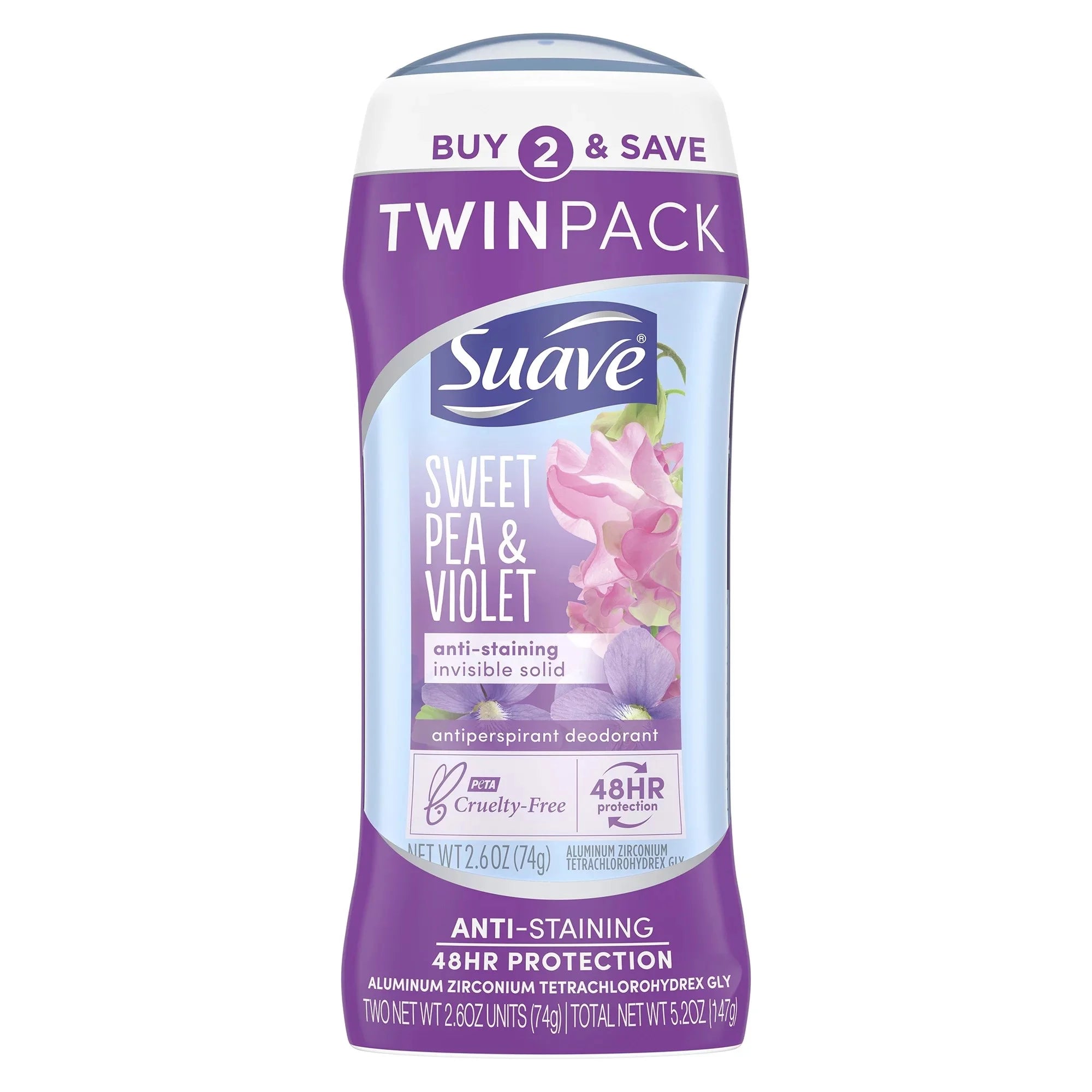 Suave Antiperspirant Deodorant, 2 Pack