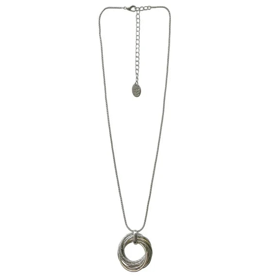 Time and Tru Women’s Twisted Loops Pendant Necklace 
