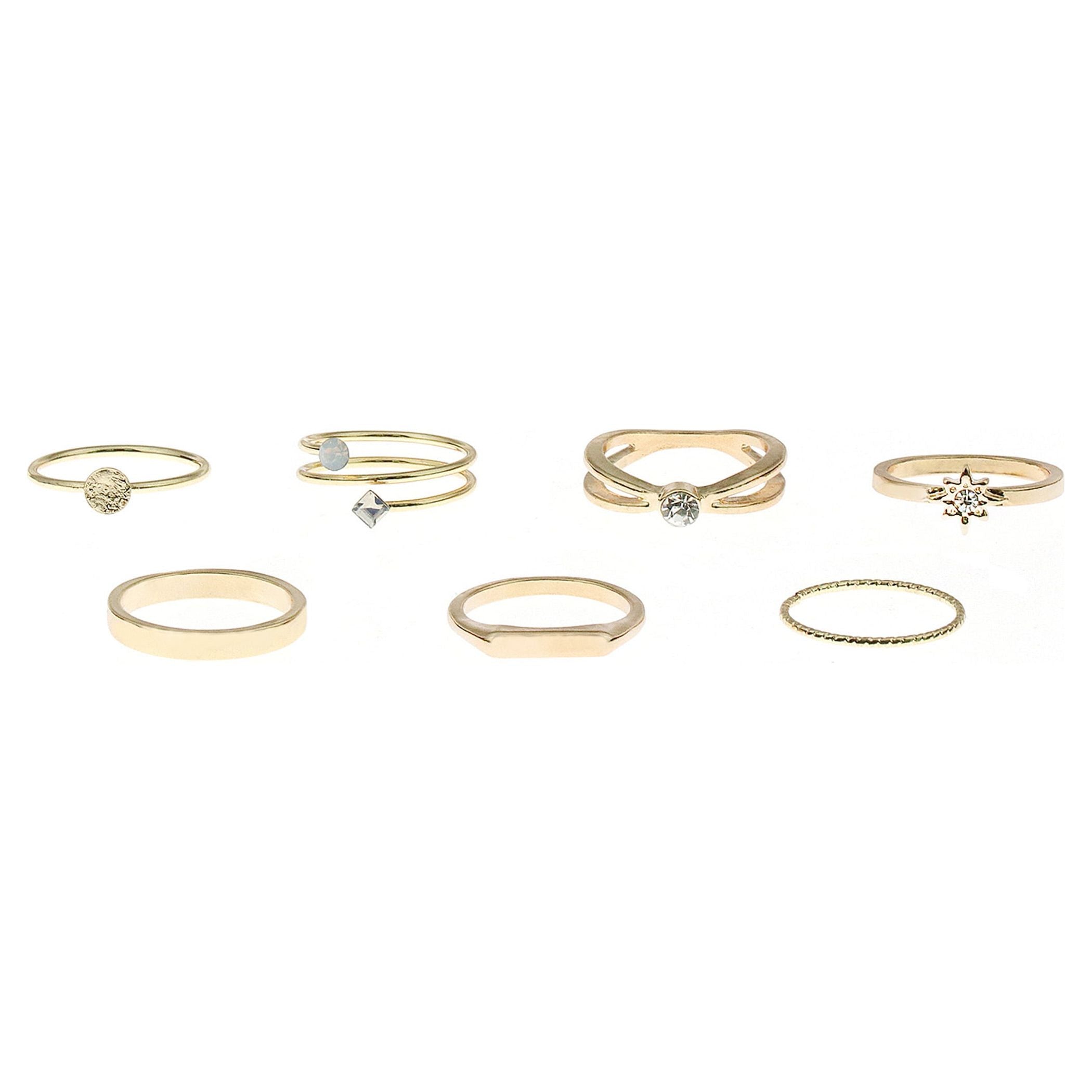 Delicate Gold Stacking Rings Set