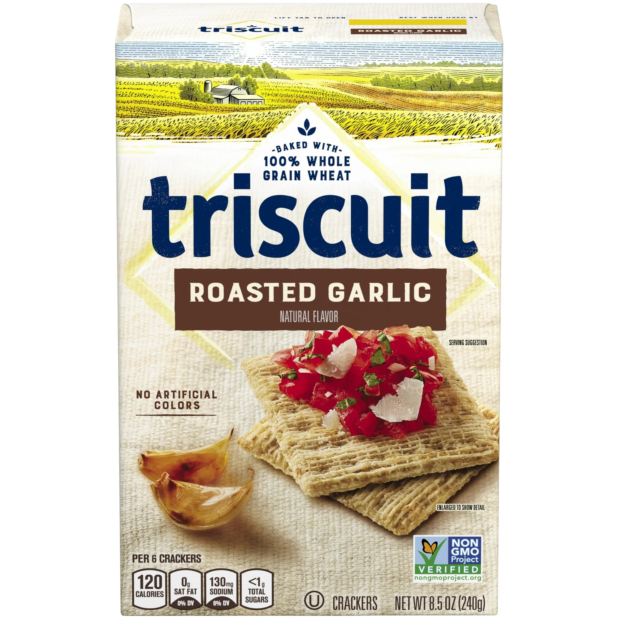 Triscuit Roasted Garlic Wheat Crackers