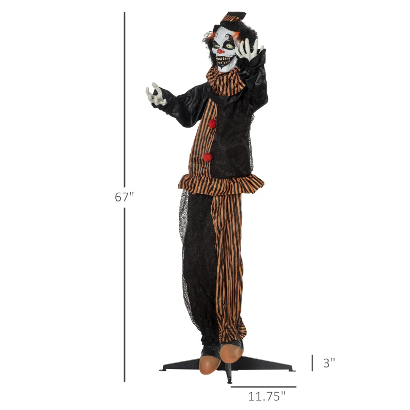 Outsunny 67" Talking Clown Halloween Decoration