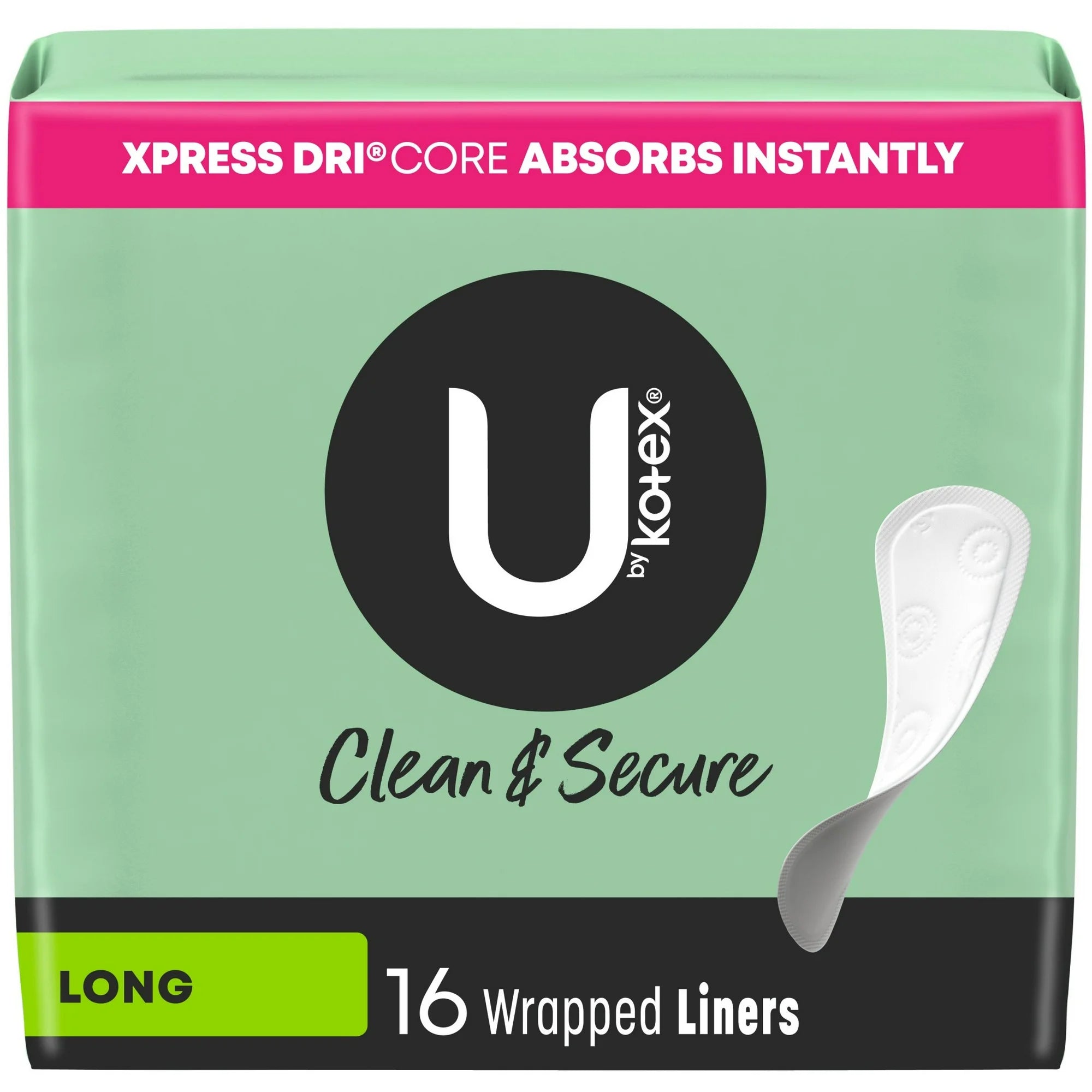 U by Kotex Panty Liners - Light, Long, 16count