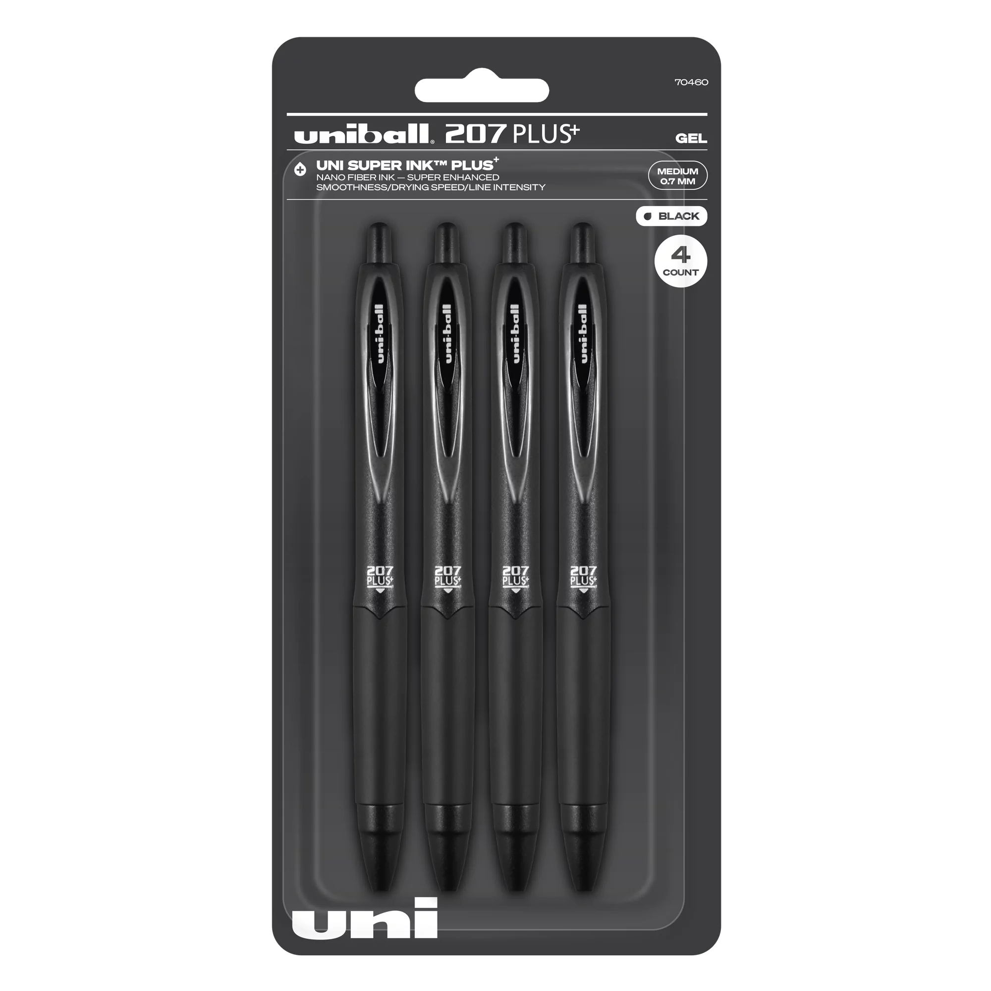 Uniball 207 Plus+ Gel Pens ,4-pack