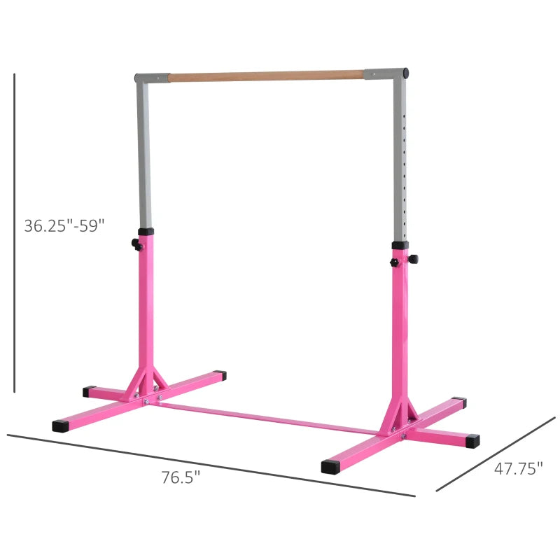 Kids' Adjustable Gymnastics Kip Bar,Pink