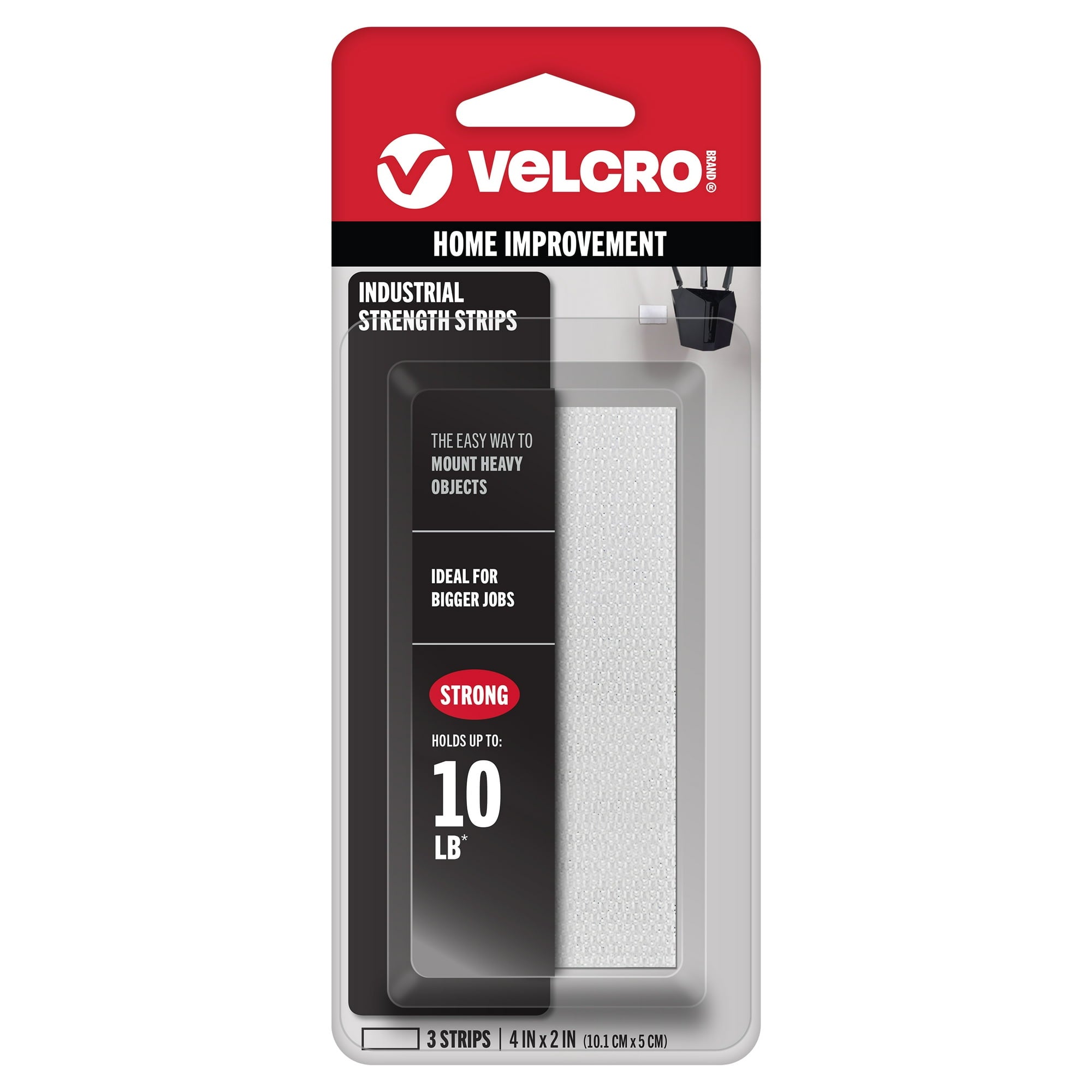 VELCRO Brand Industrial Strips - 4" x 2" White