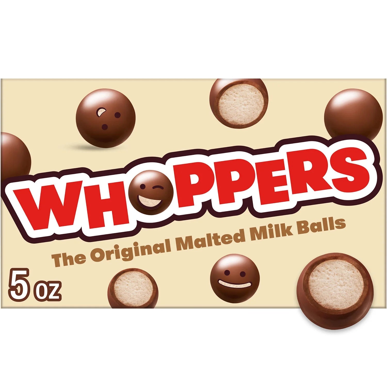 Whoppers Malted Milk Balls Candy - 5 oz Box