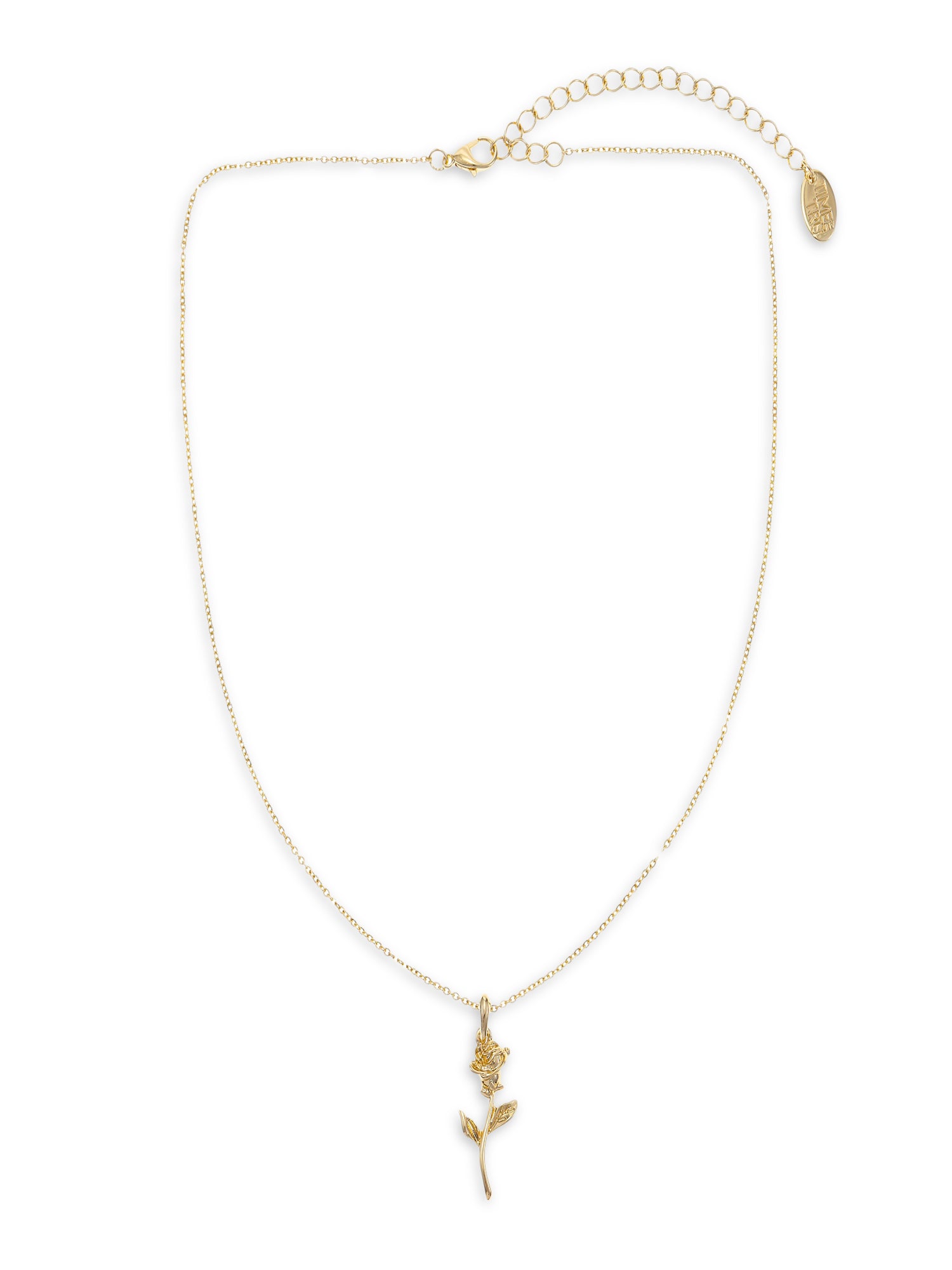 Women's Gold-tone Rose Pendant Necklace