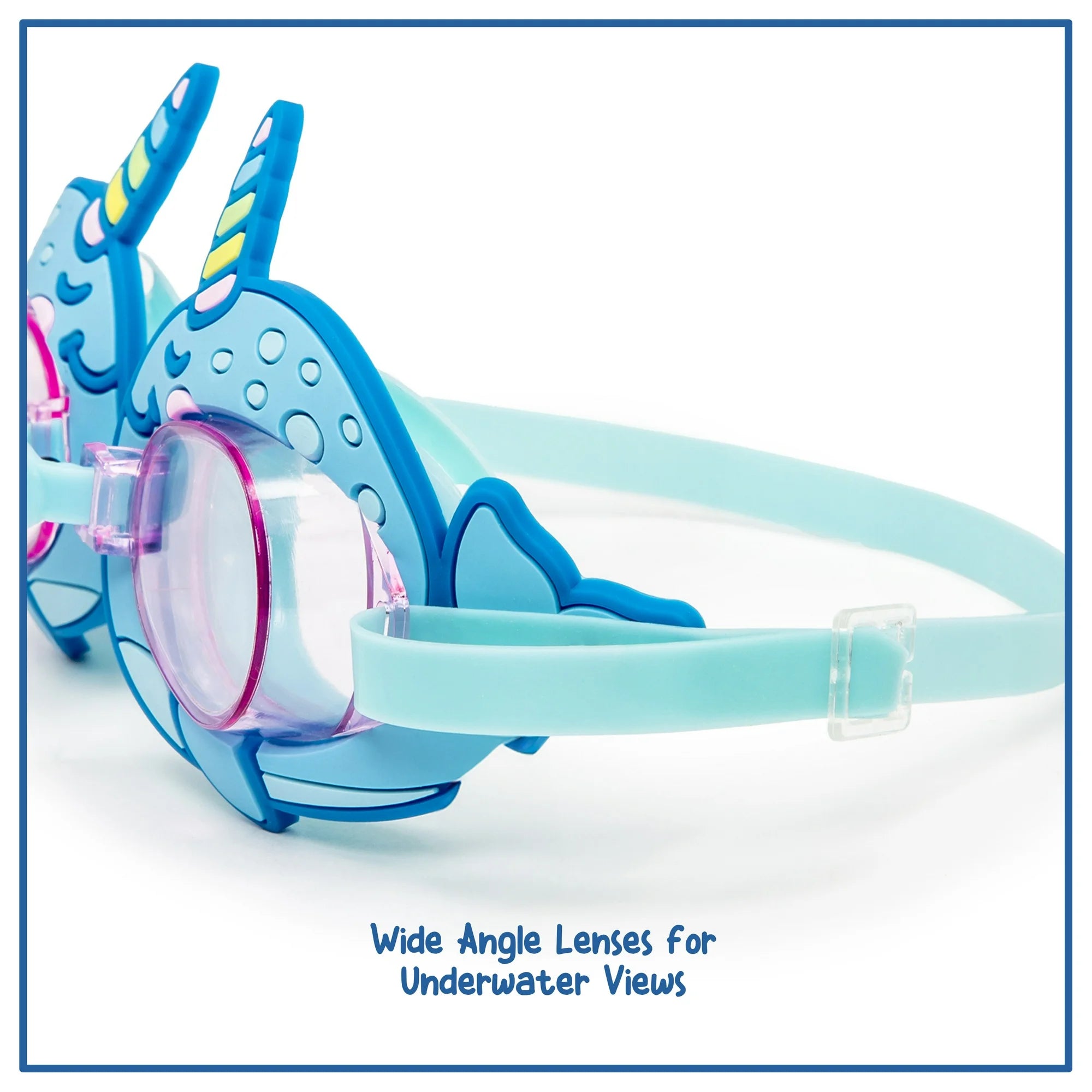 Eye Pop Blue Narwhal Swim Goggle for Children, Unisex