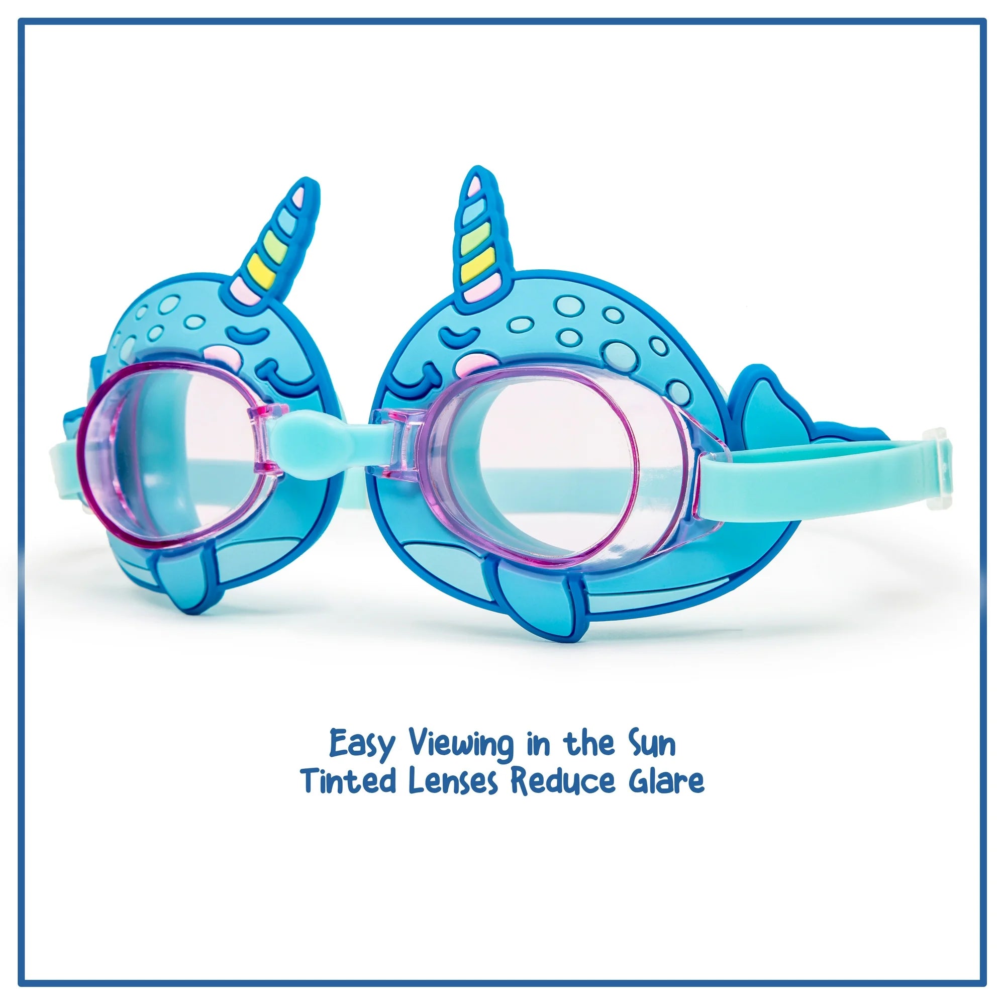 Eye Pop Blue Narwhal Swim Goggle for Children, Unisex