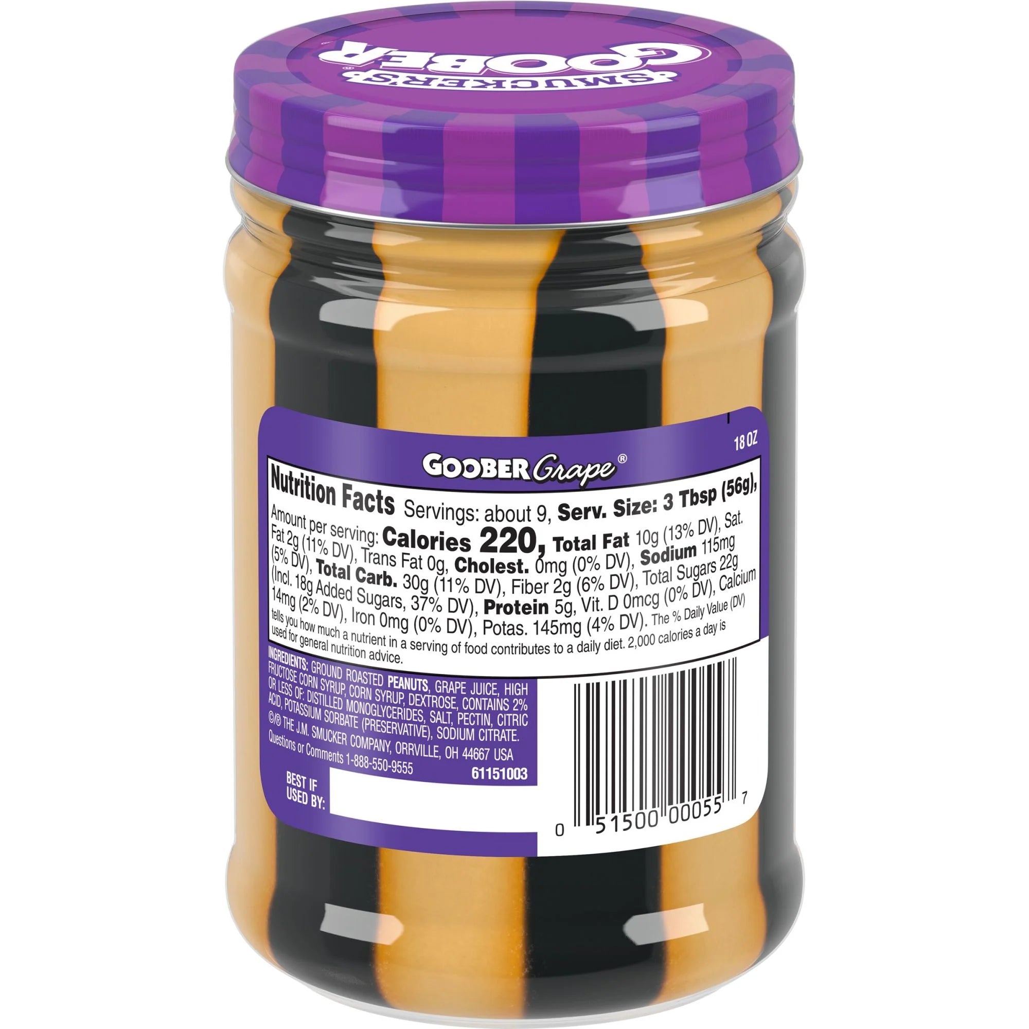 Smucker's Goober PB&J Stripes - 18 oz