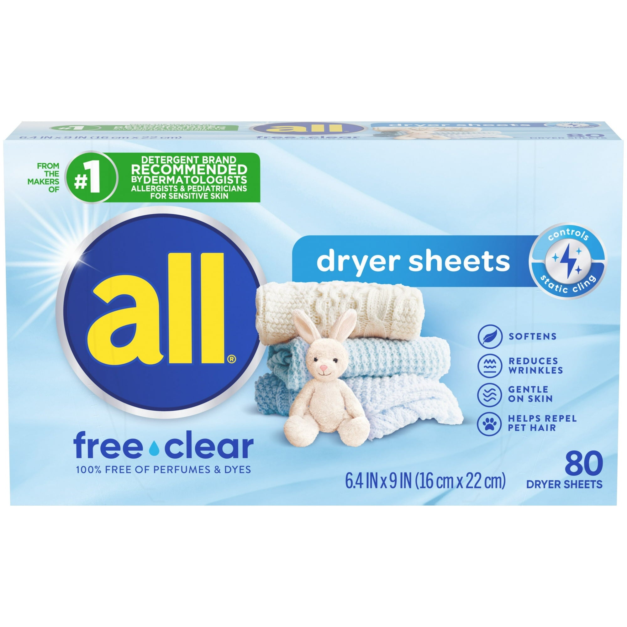 All Fabric Softener Dryer Sheets for Sensitive Skin