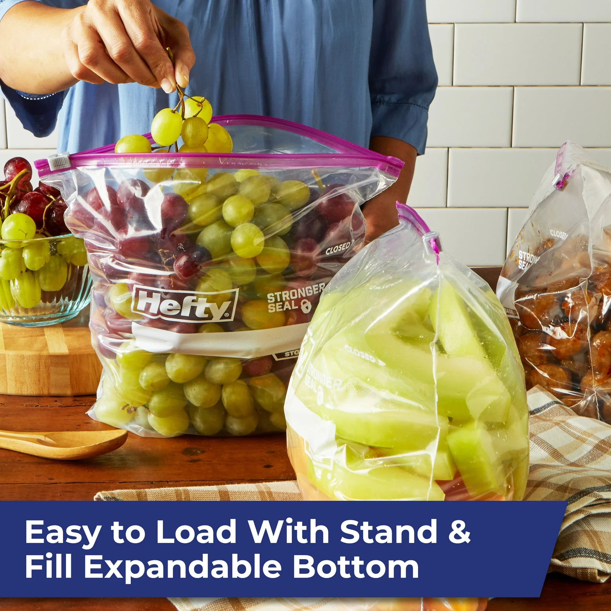 Hefty Slider Storage Bags, Gallon Size