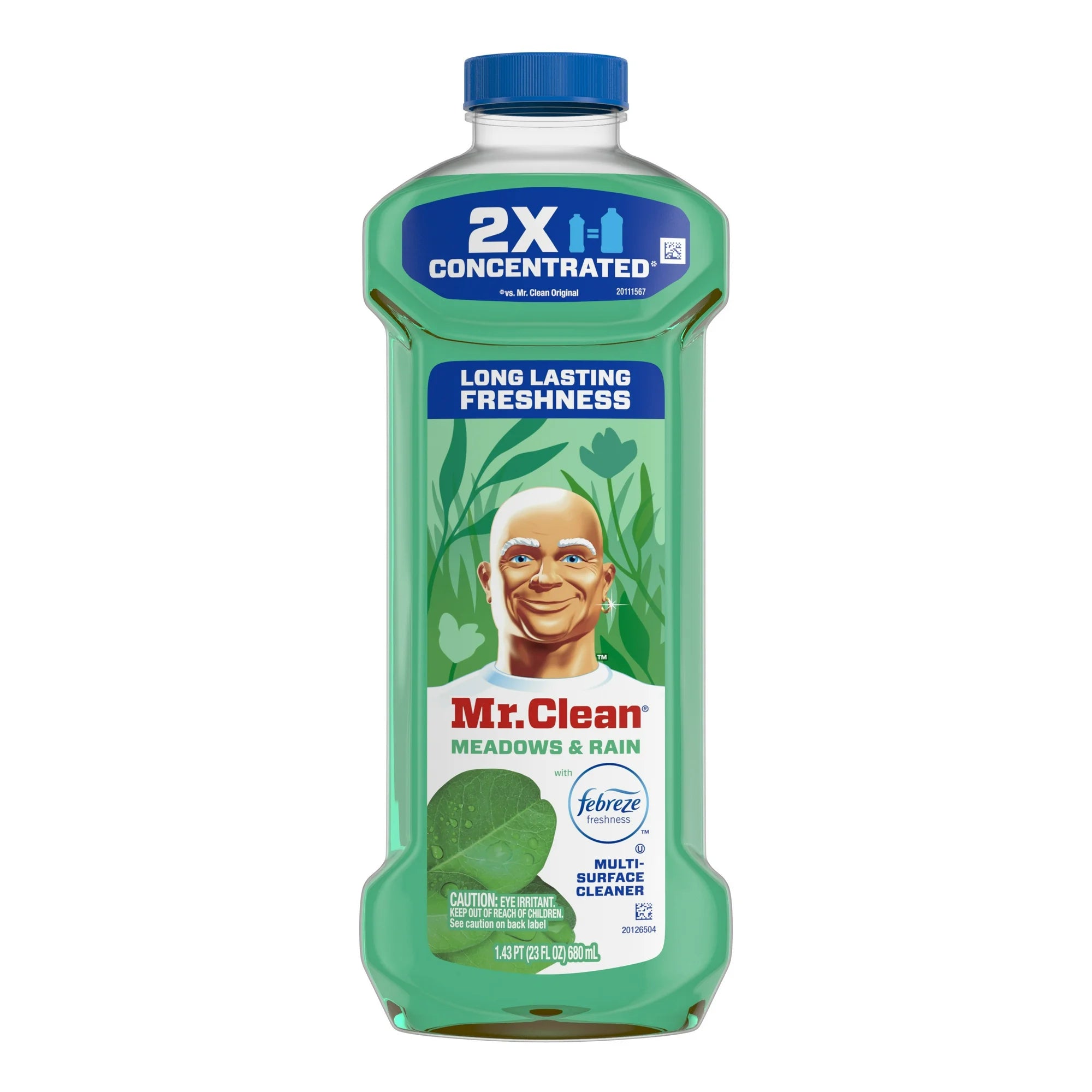 Mr. Clean 2X Concentrated  Multi Surface Cleaner with Febreze Meadows & Rain Scent, 23 fl oz