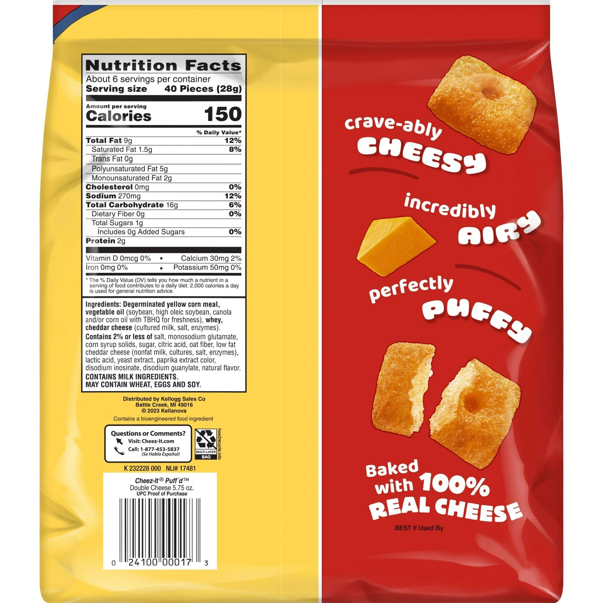 Cheez-It Puff'd Double Cheesy Baked Snacks