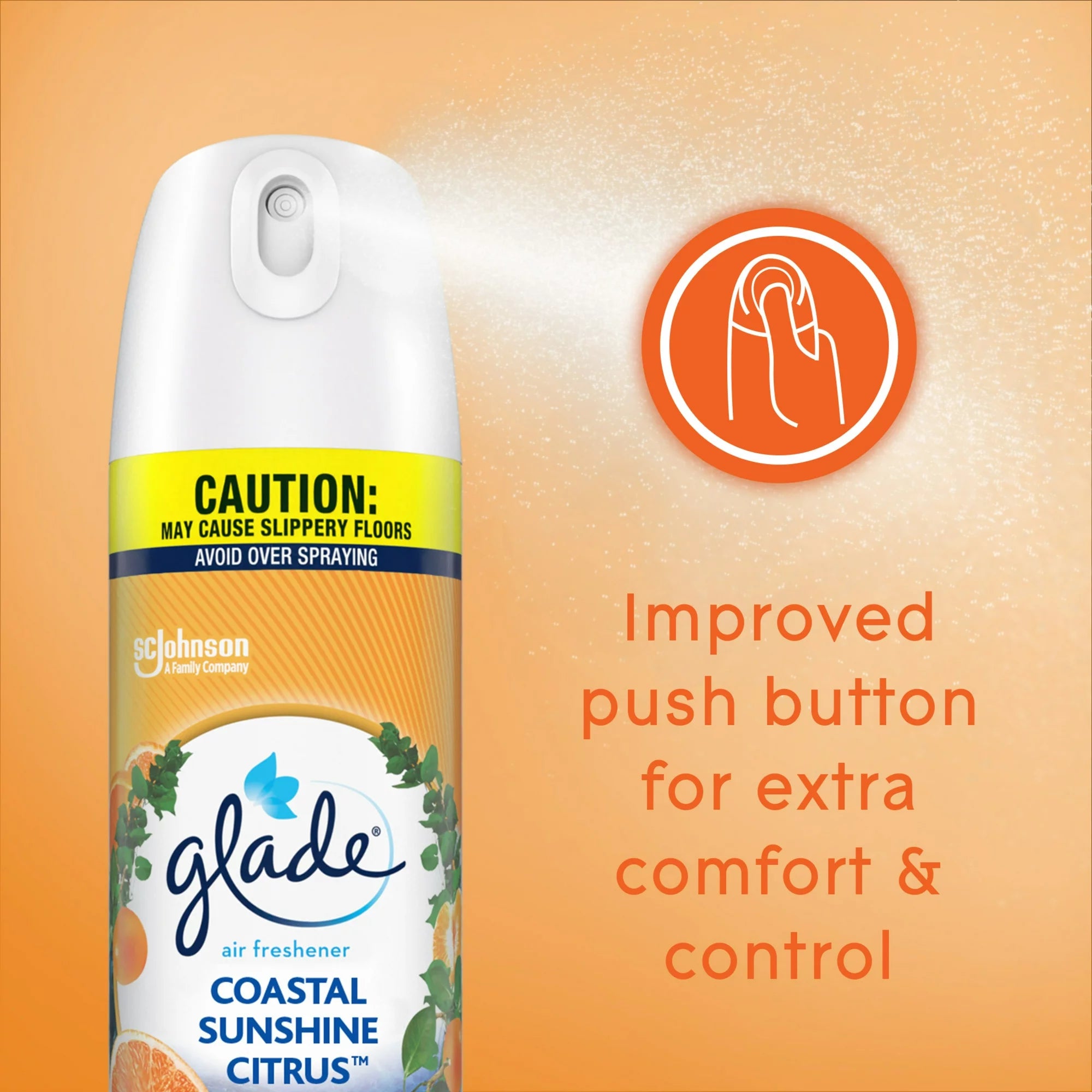 Glade Air Freshener Spray, Coastal Sunshine Citrus Scent, Fragrance Infused with Essential Oils, 8.3 oz