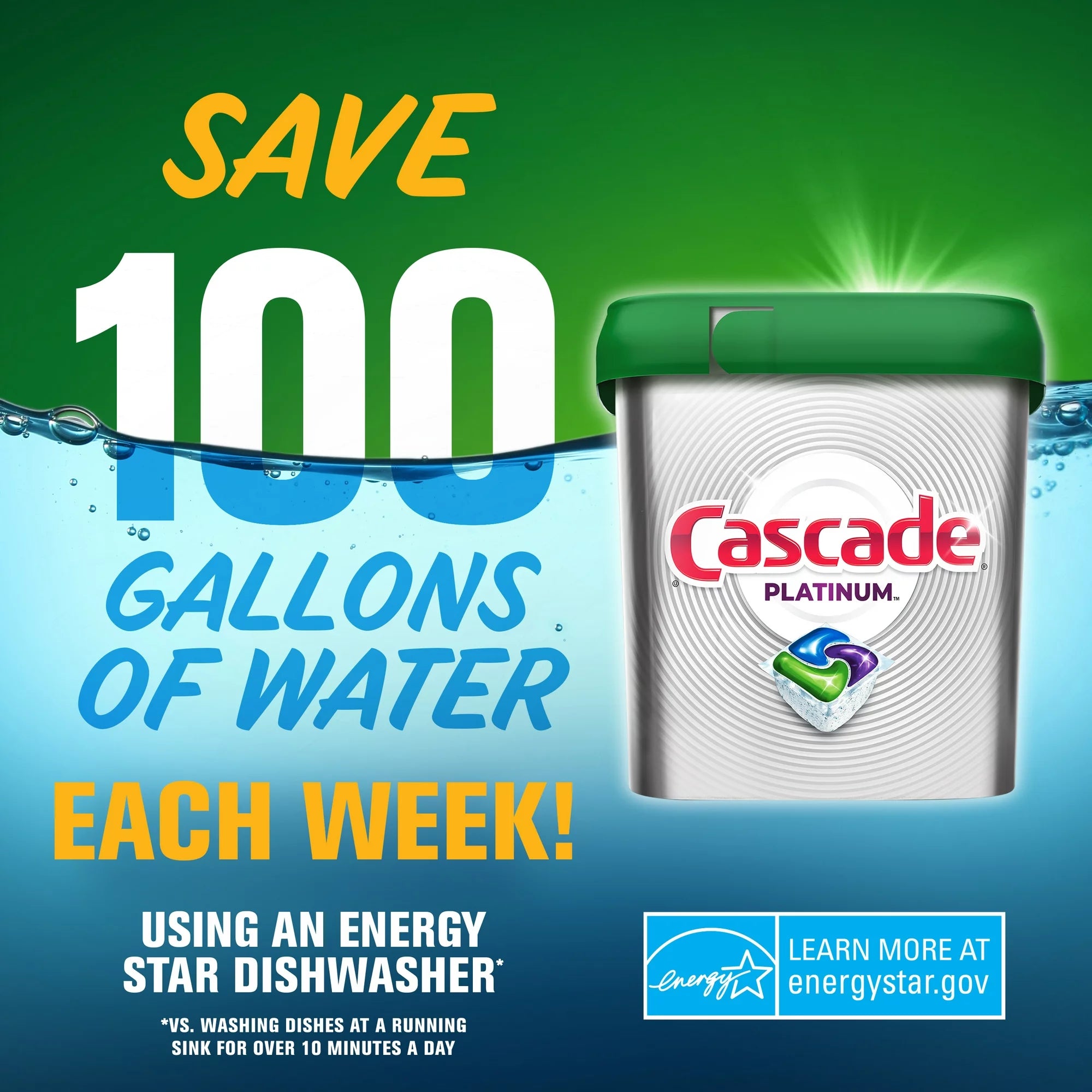 Cascade Platinum Dishwasher Detergent 