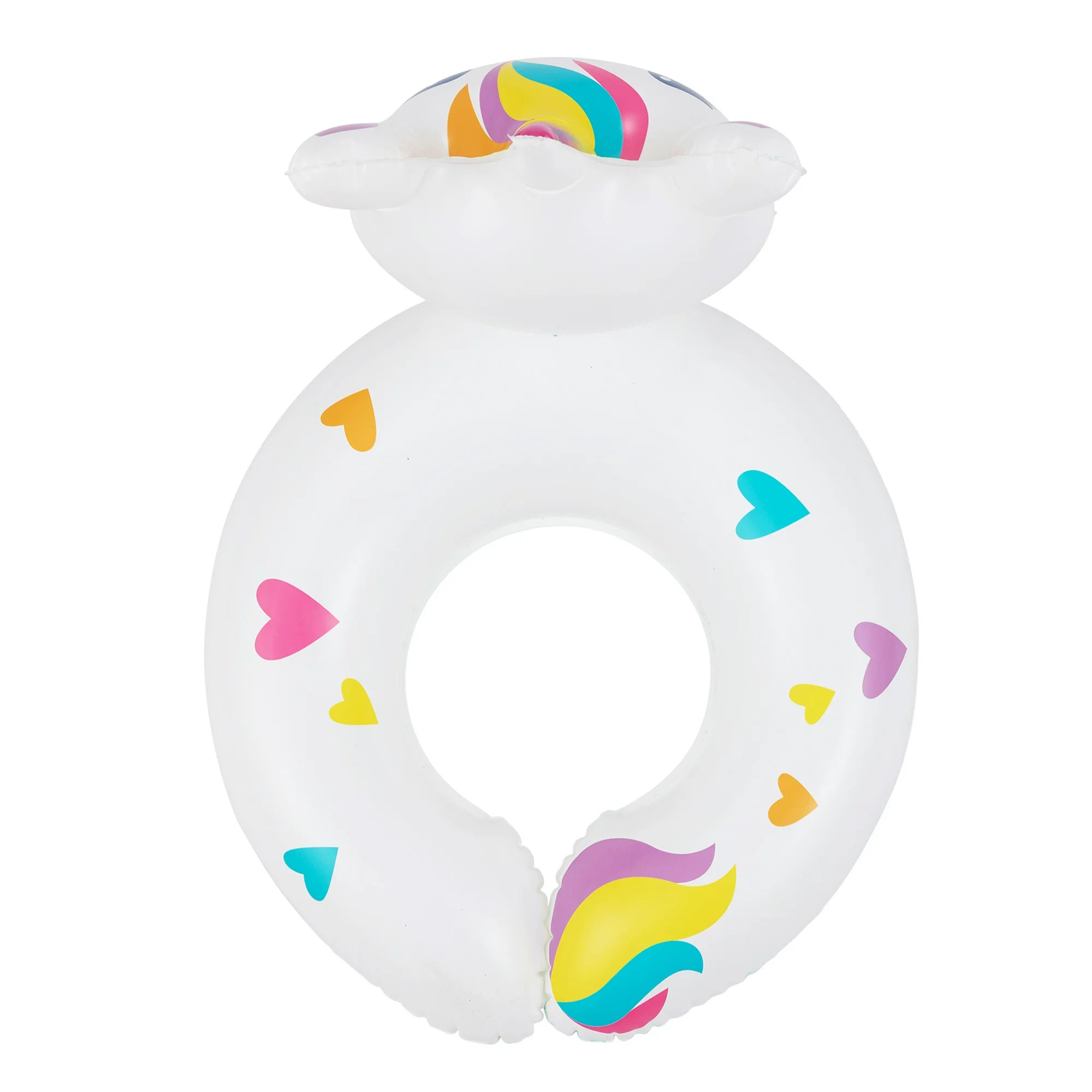 Bluescape White Unicorn Split Inflatable Swim Ring Pool Float 