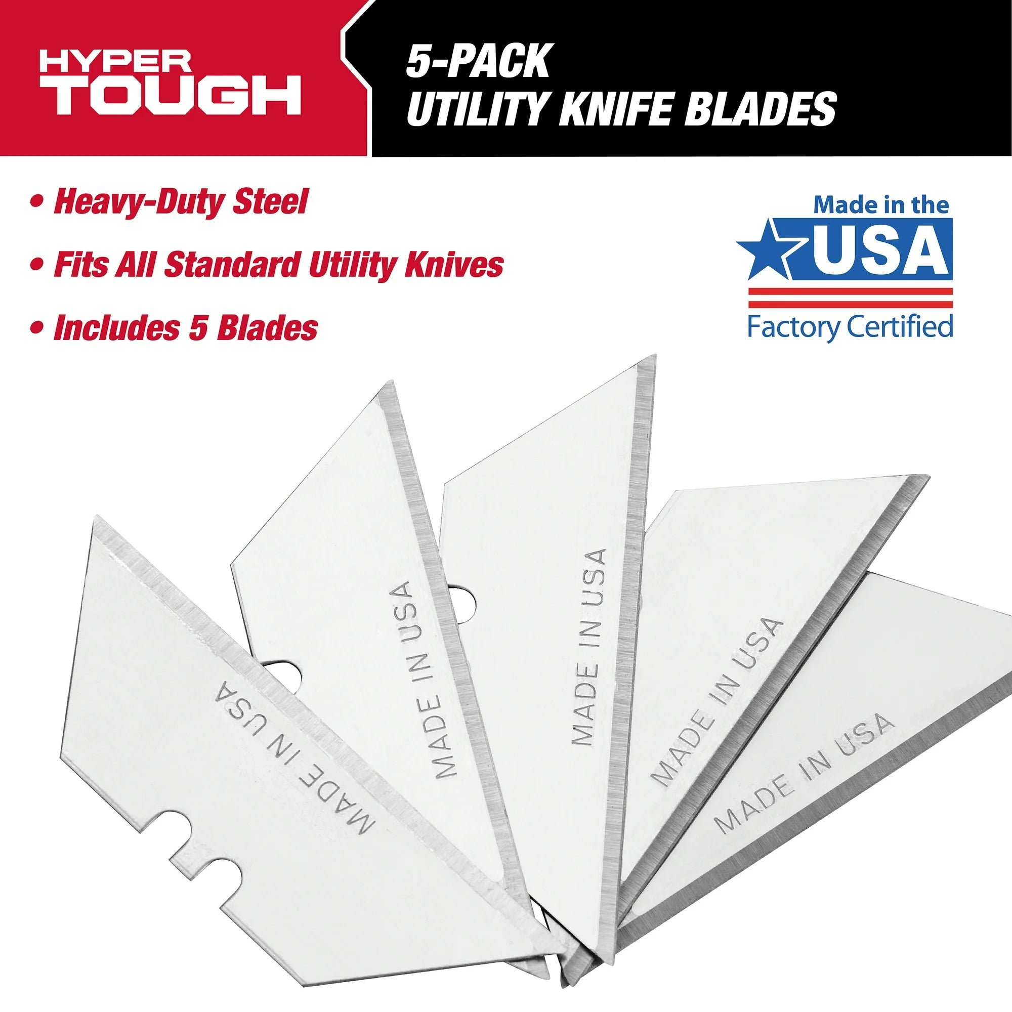 HyperTough Utility Knife Blades (5-Pack)