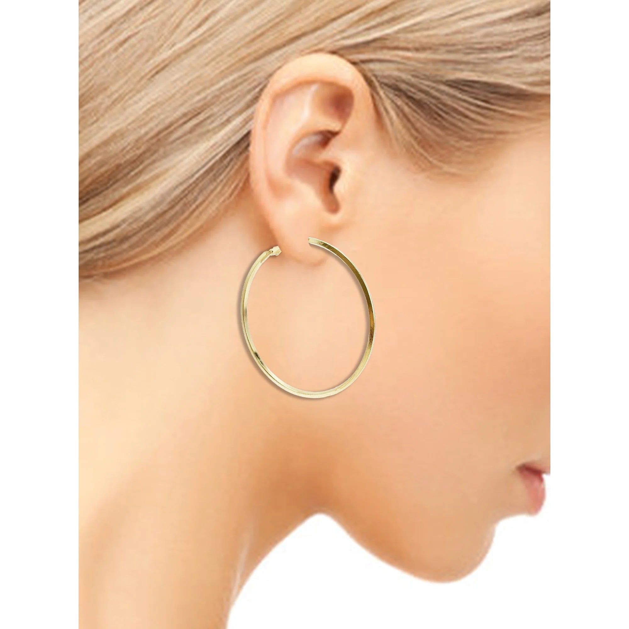 Time and Tru Women's Gold Tone Hoop Earrings Set – 6-Piece