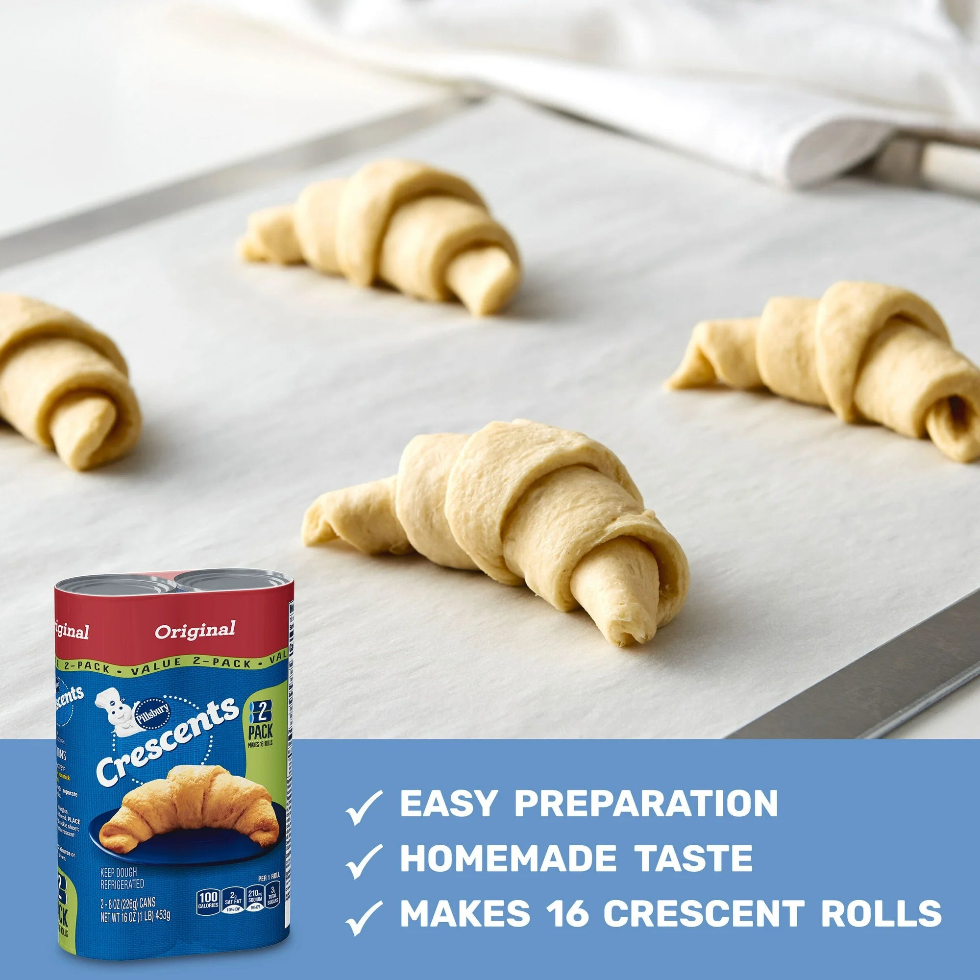 Pillsbury Crescent Rolls, Canned Pastry Dough