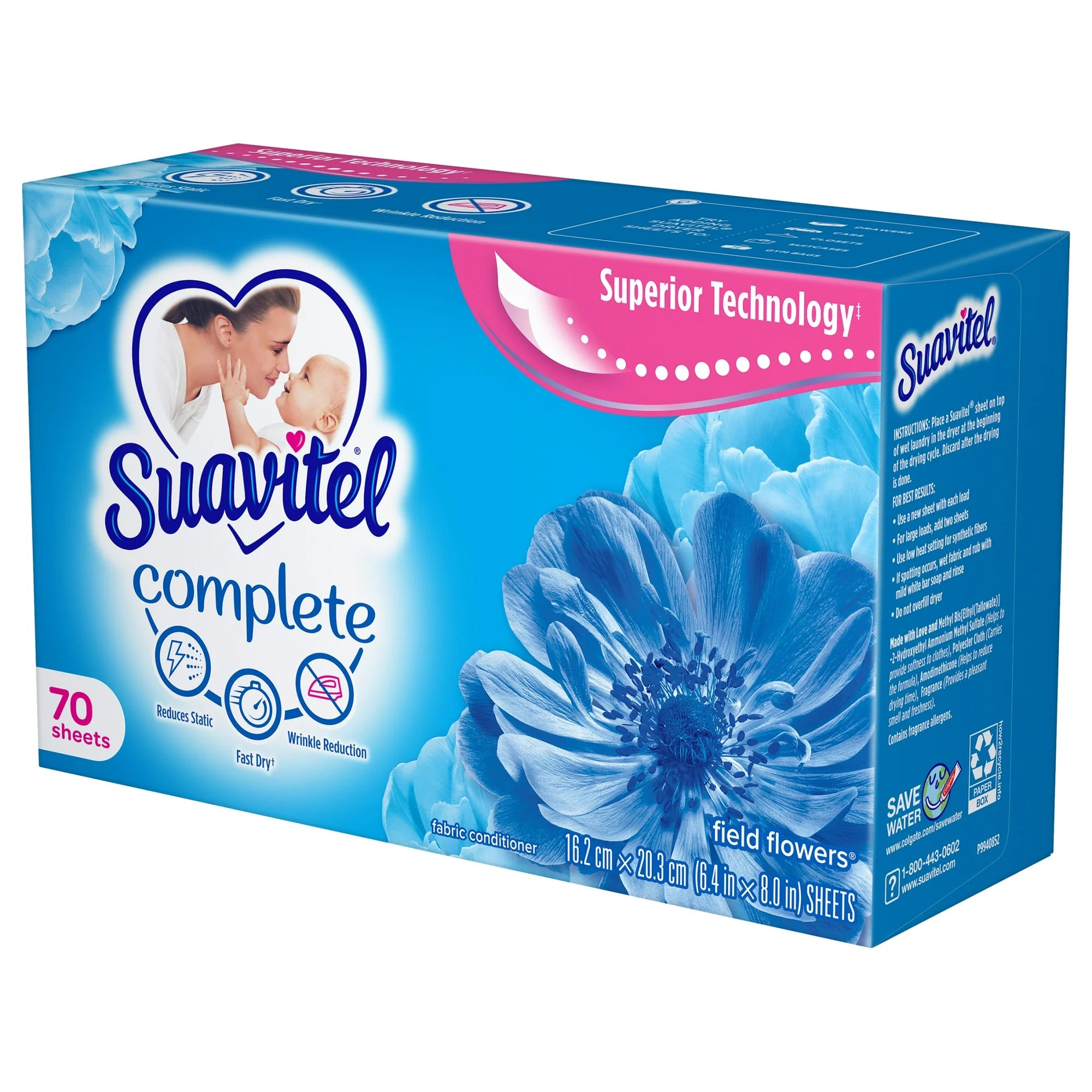 Suavitel Complete Fabric Softener Dryer Sheets