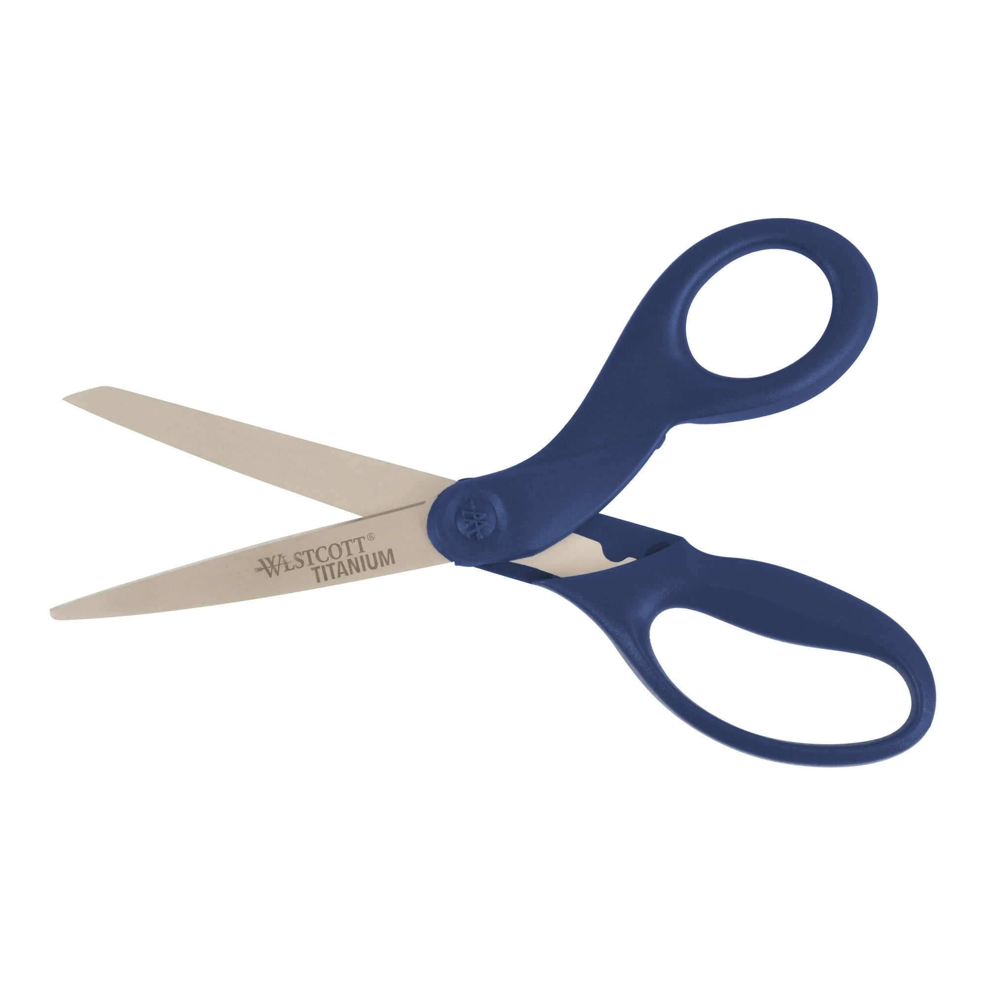 Westcott Titanium Bonded Straight Adult Scissors, 8", Blue