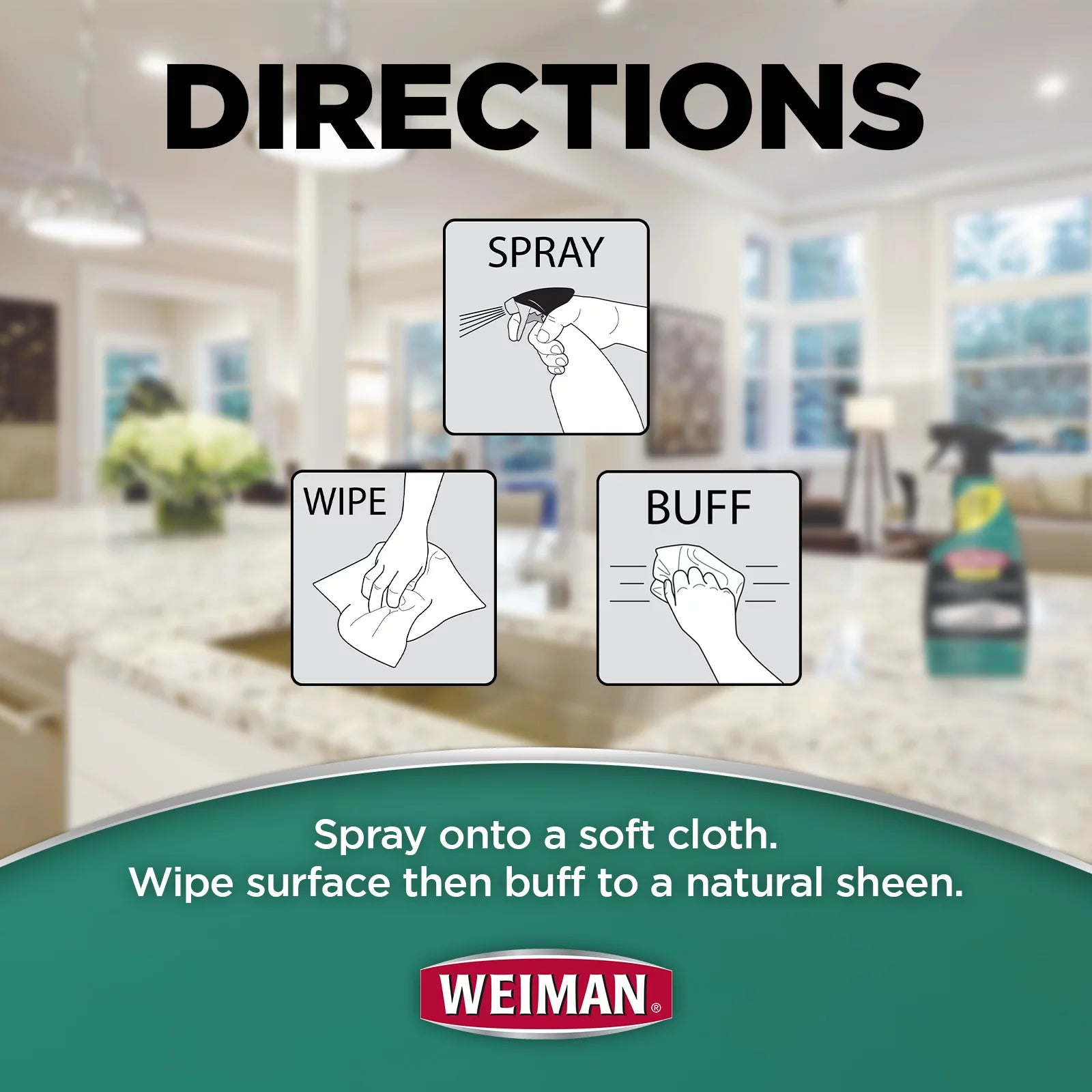 Weiman Disinfecting Granite Countertop Cleaner Spray