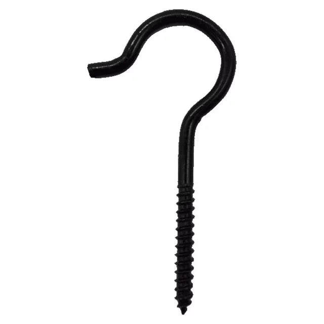 Black Screw Eye & Hook Set