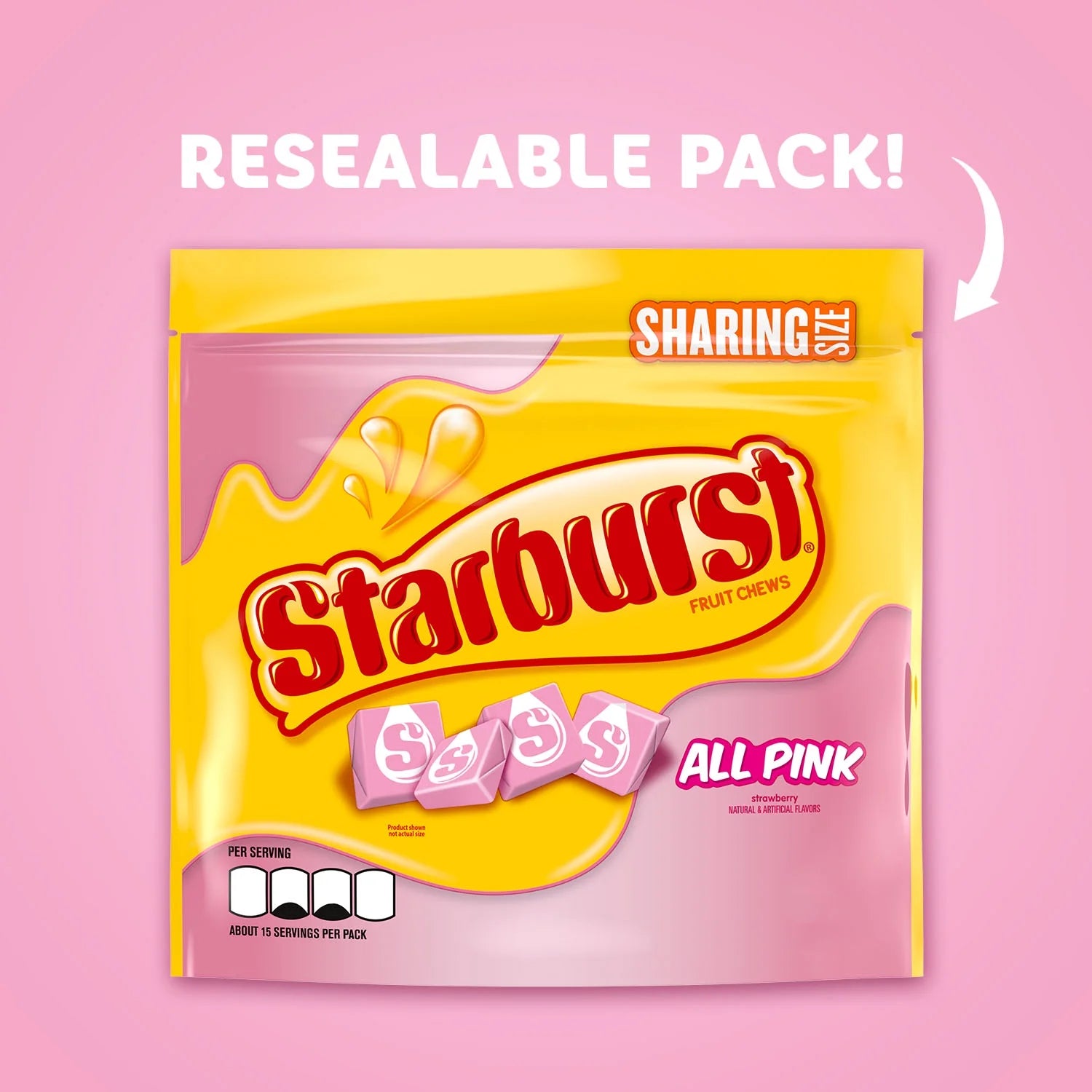 Starburst All Pink Fruit Chewy Candy