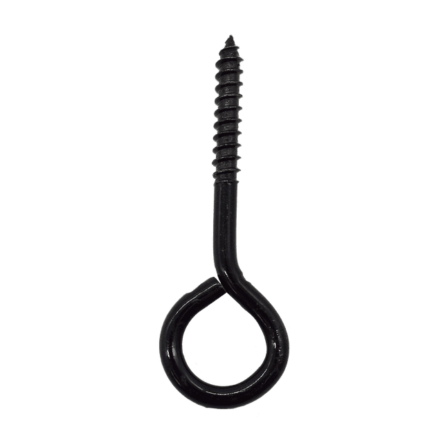 Black Screw Eye & Hook Set