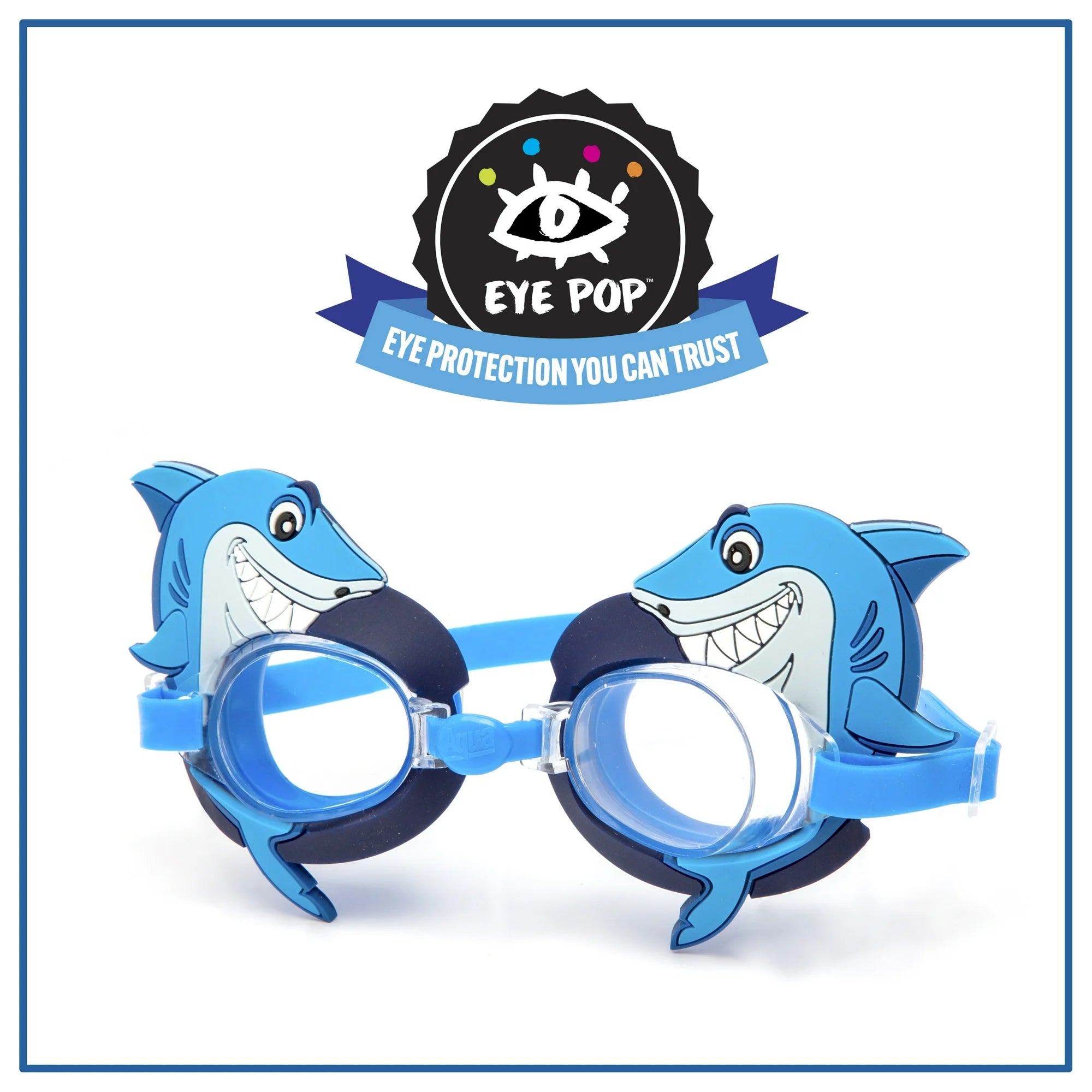 Eye Pop Kids Swim Goggles - Blue Shark