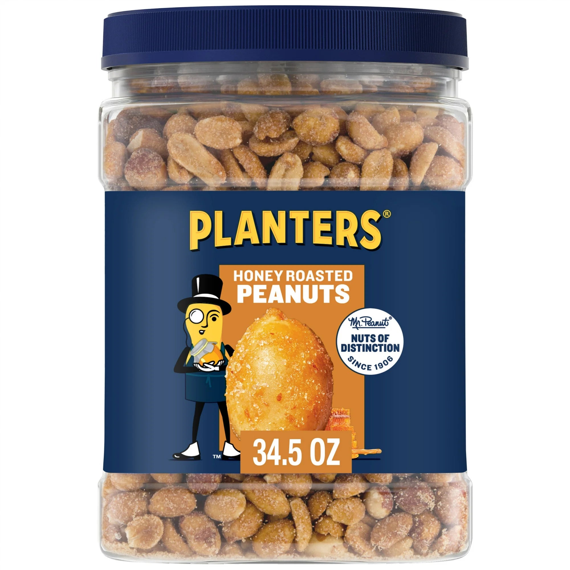 Planters Honey Roasted Peanuts, 34.5 oz Jar