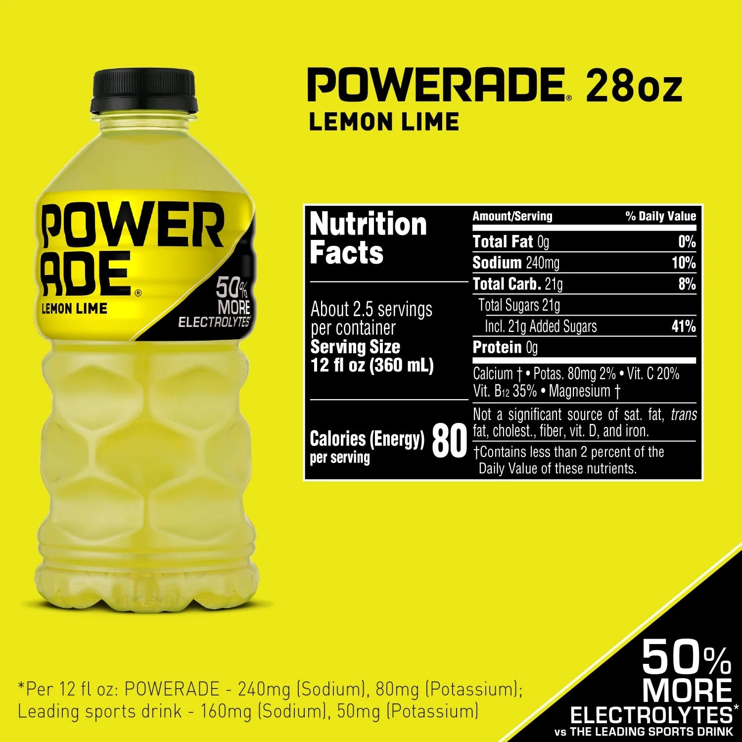 Powerade Lemon Lime Sports Drink -28 fl oz